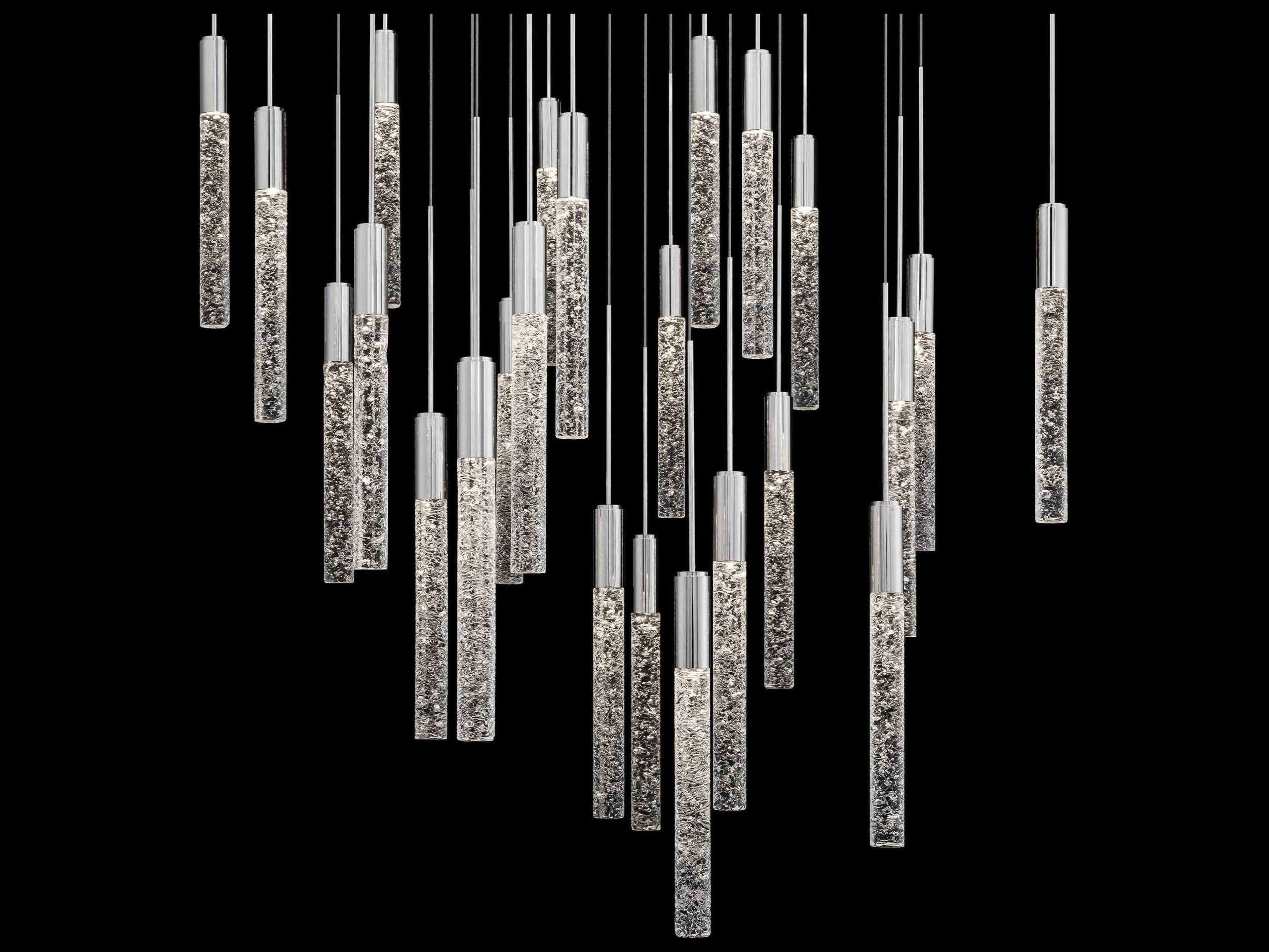 Magic 25-Light Polished Nickel Linear Pendant