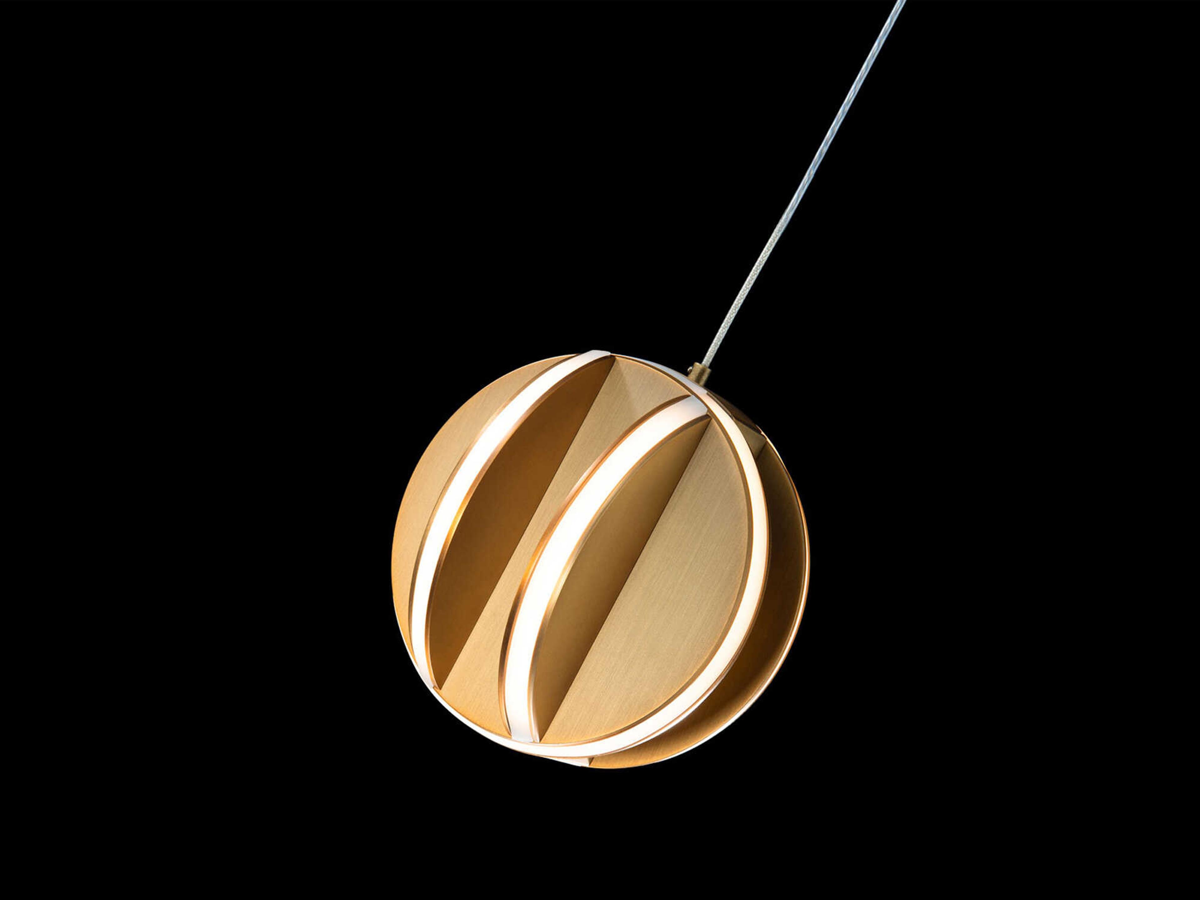 Modern Forms Carillion 1-Light Aged Brass LED Globe Mini Pendant