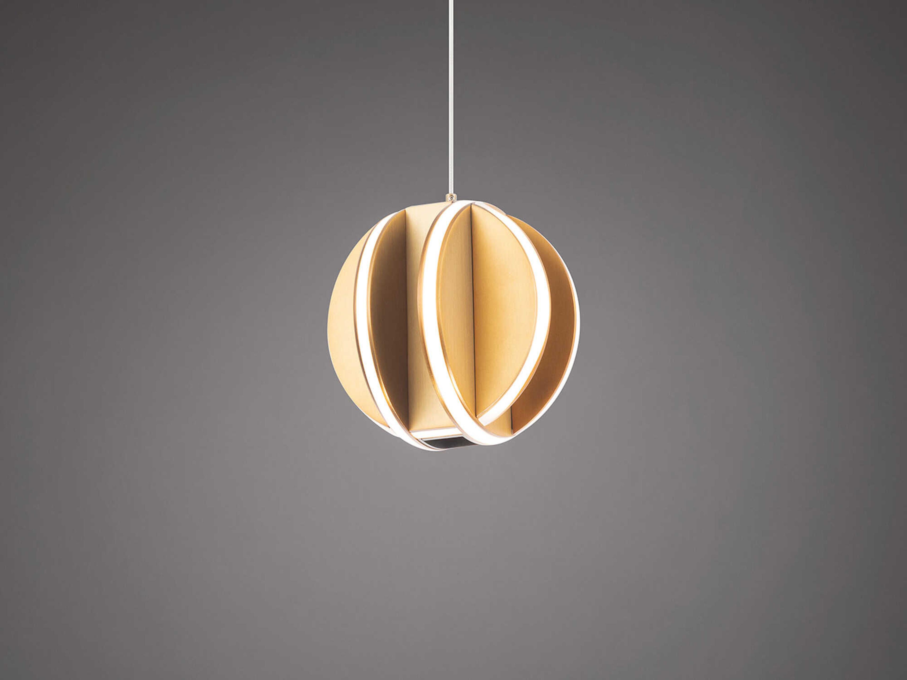 Modern Forms Carillion 1-Light Aged Brass LED Globe Mini Pendant