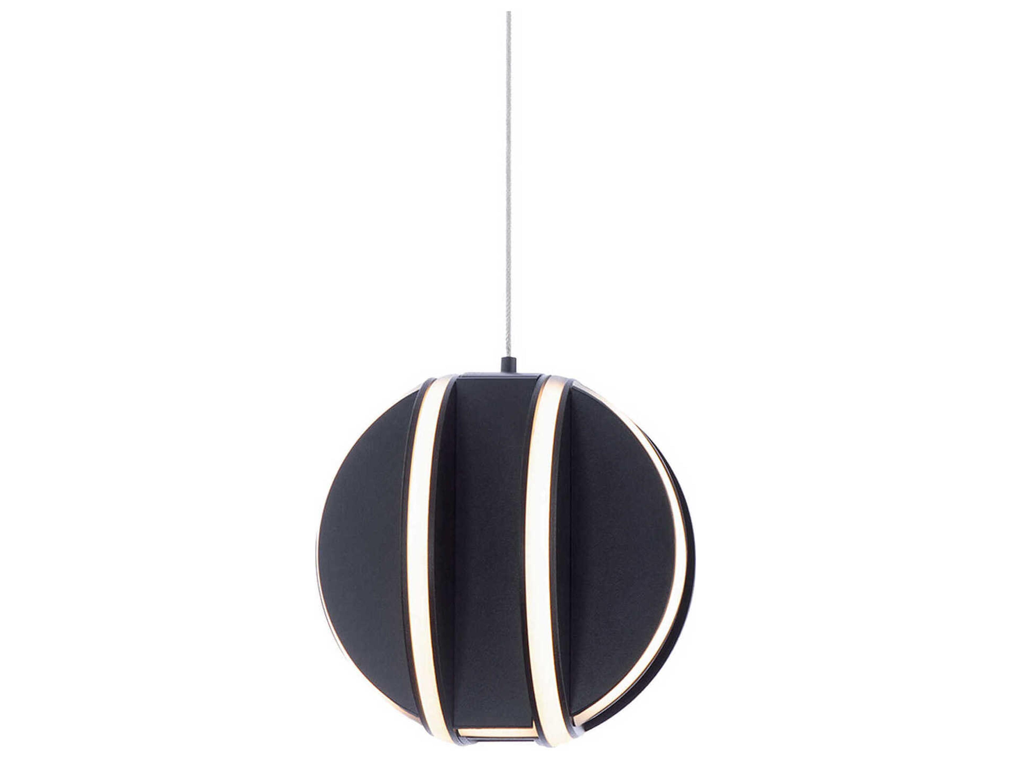 Modern Forms Carillion 1-Light Black LED Globe Mini Pendant