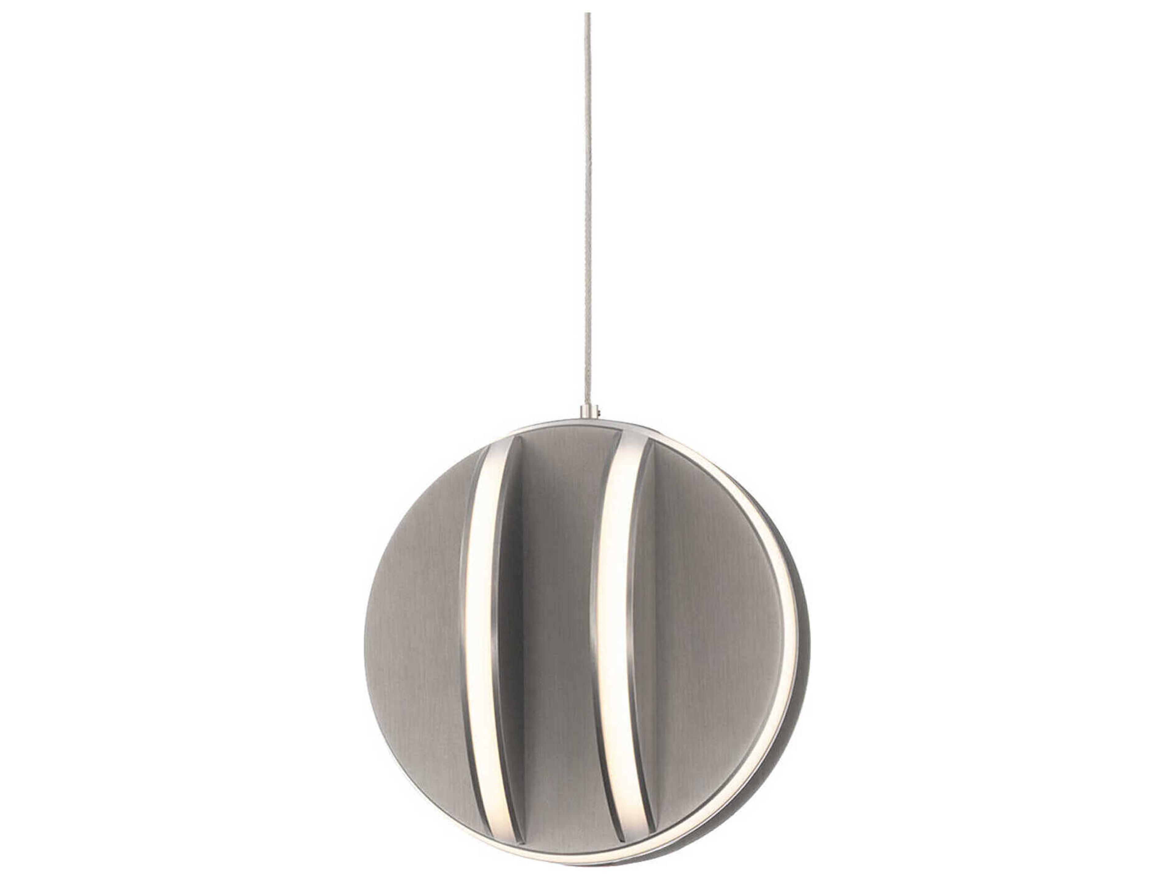 Modern Forms Carillion 1-Light Brushed Nickel LED Globe Mini Pendant