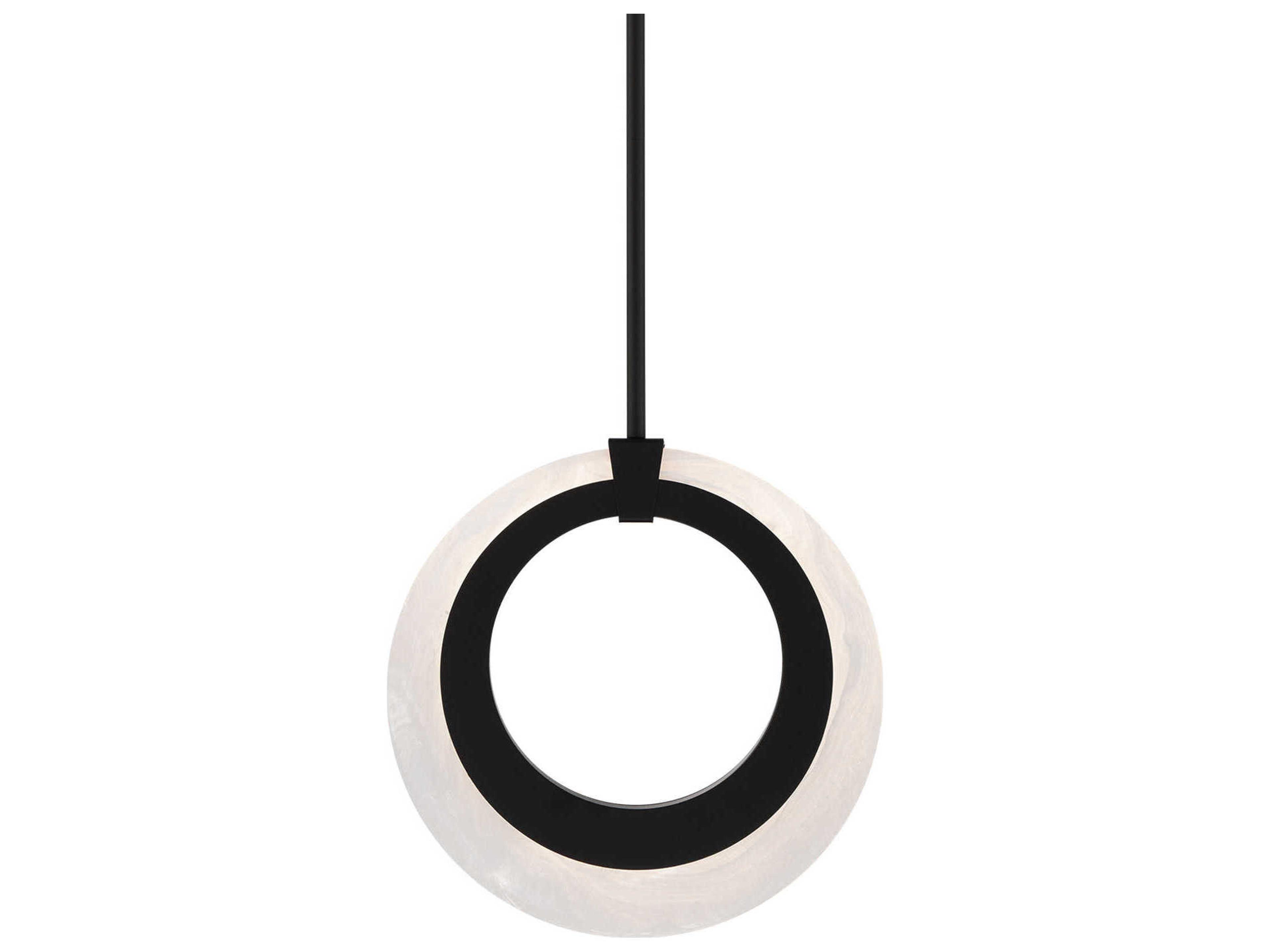 Modern Forms Serenity 1-Light Black Round Mini Pendant