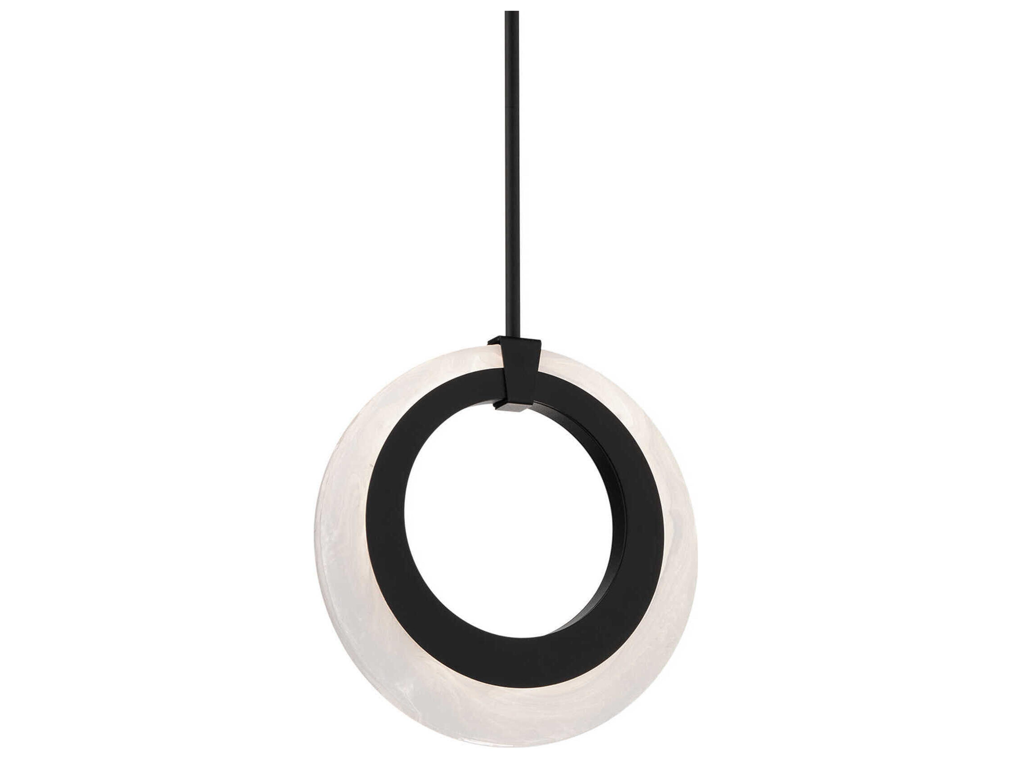 Modern Forms Serenity 1-Light Black Round Mini Pendant