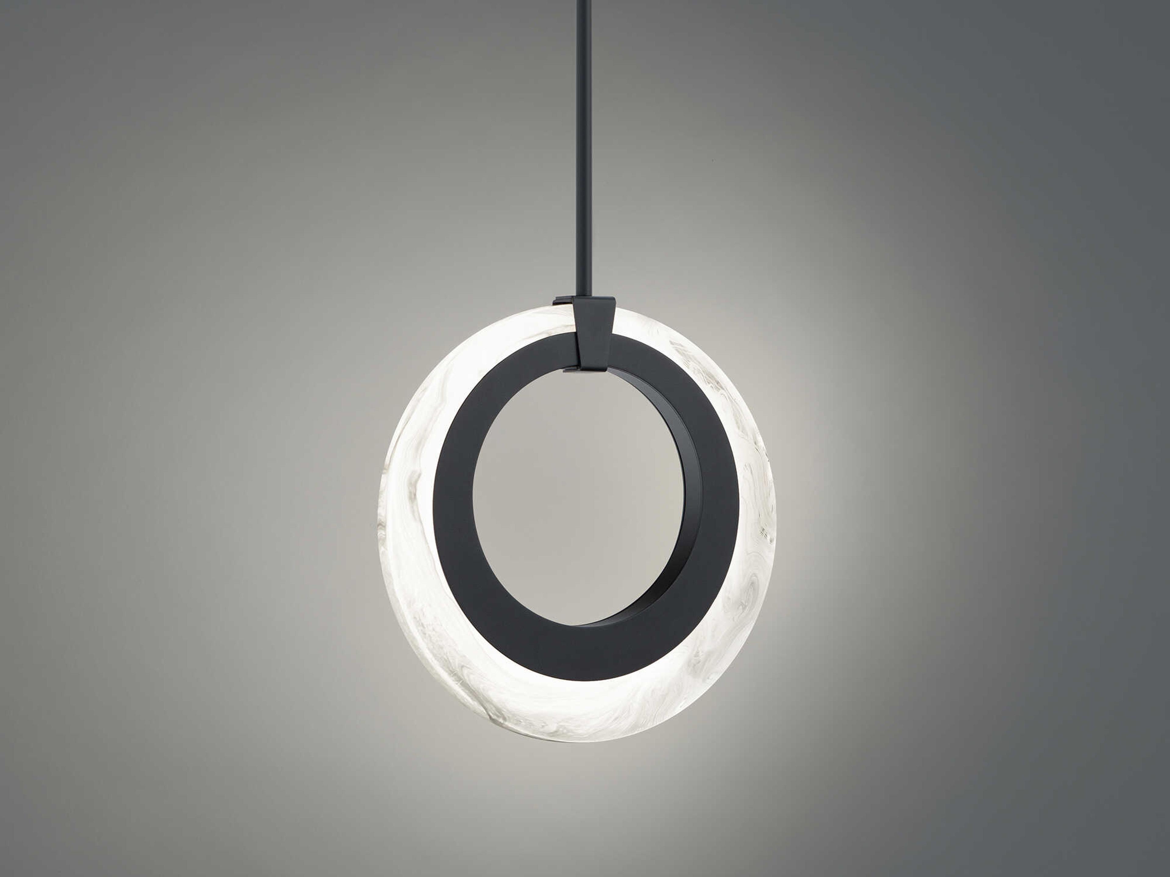 Modern Forms Serenity 1-Light Black Round Mini Pendant