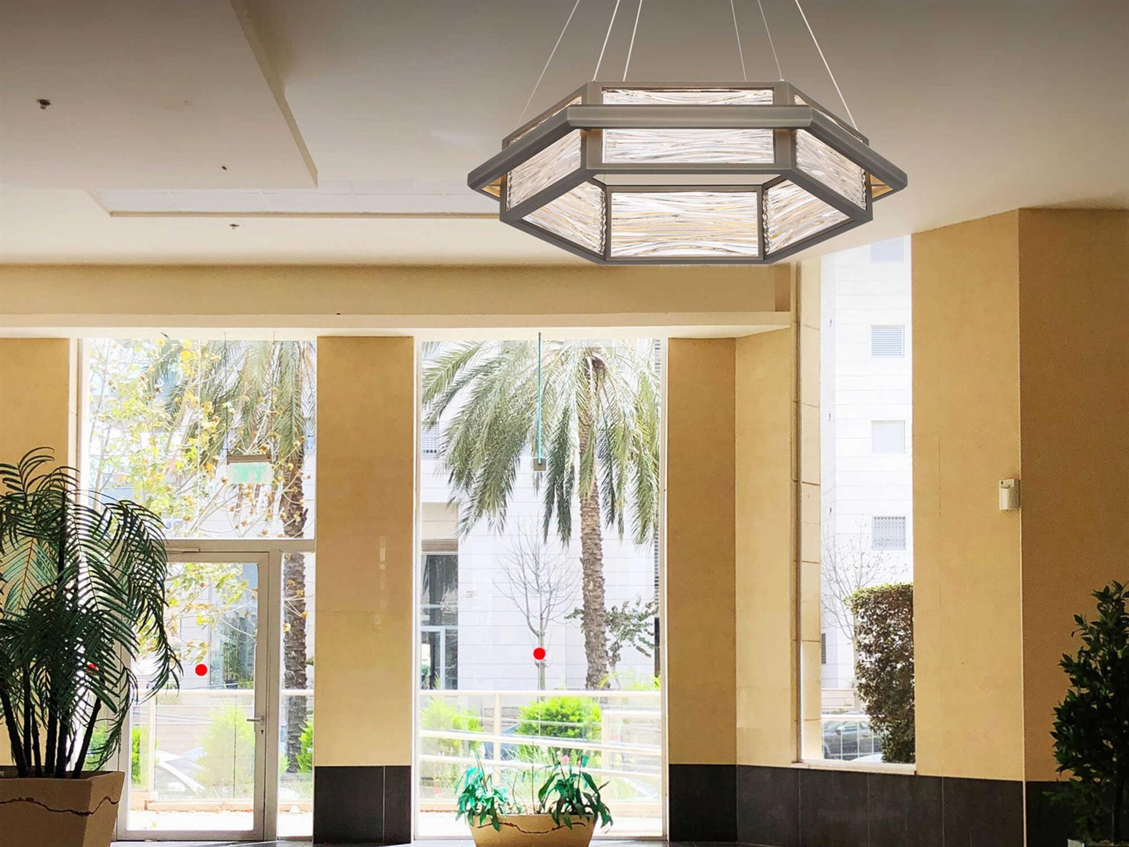 Modern Forms Atlantis 1-Light Antique Nickel Glass LED Pendant