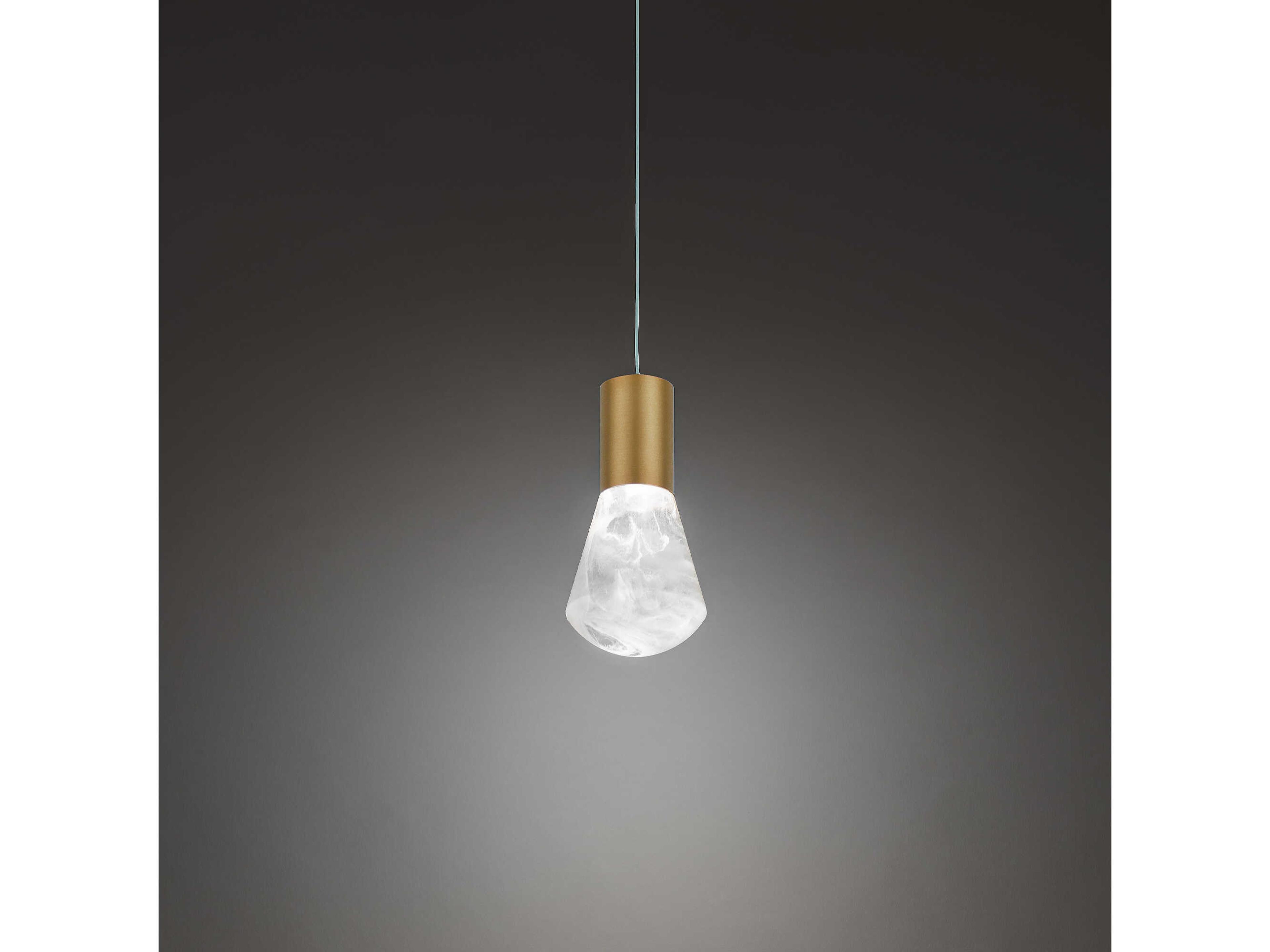 Modern Forms Plum 1-Light Aged Brass LED Mini Pendant