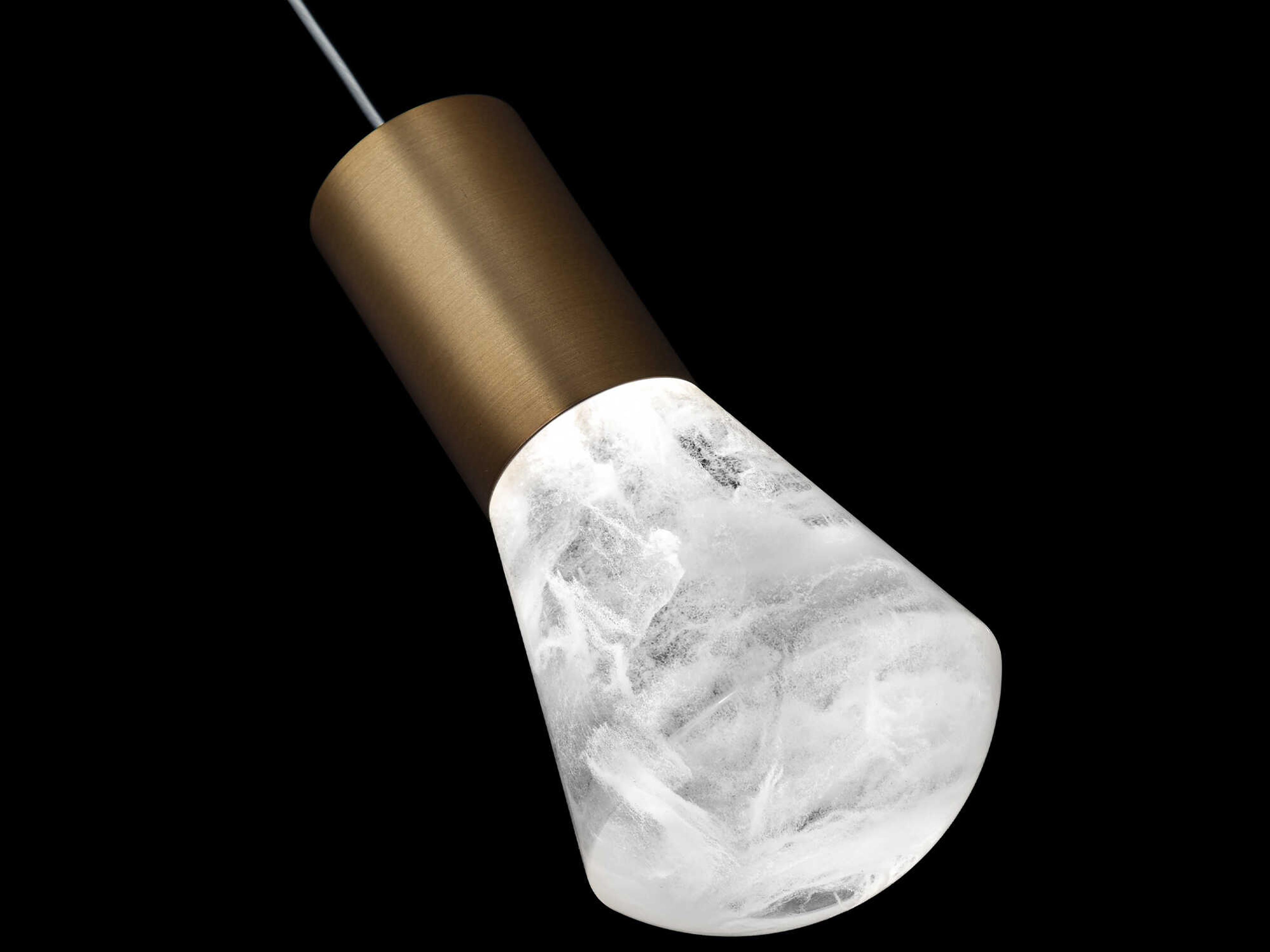 Modern Forms Plum 1-Light Aged Brass LED Mini Pendant