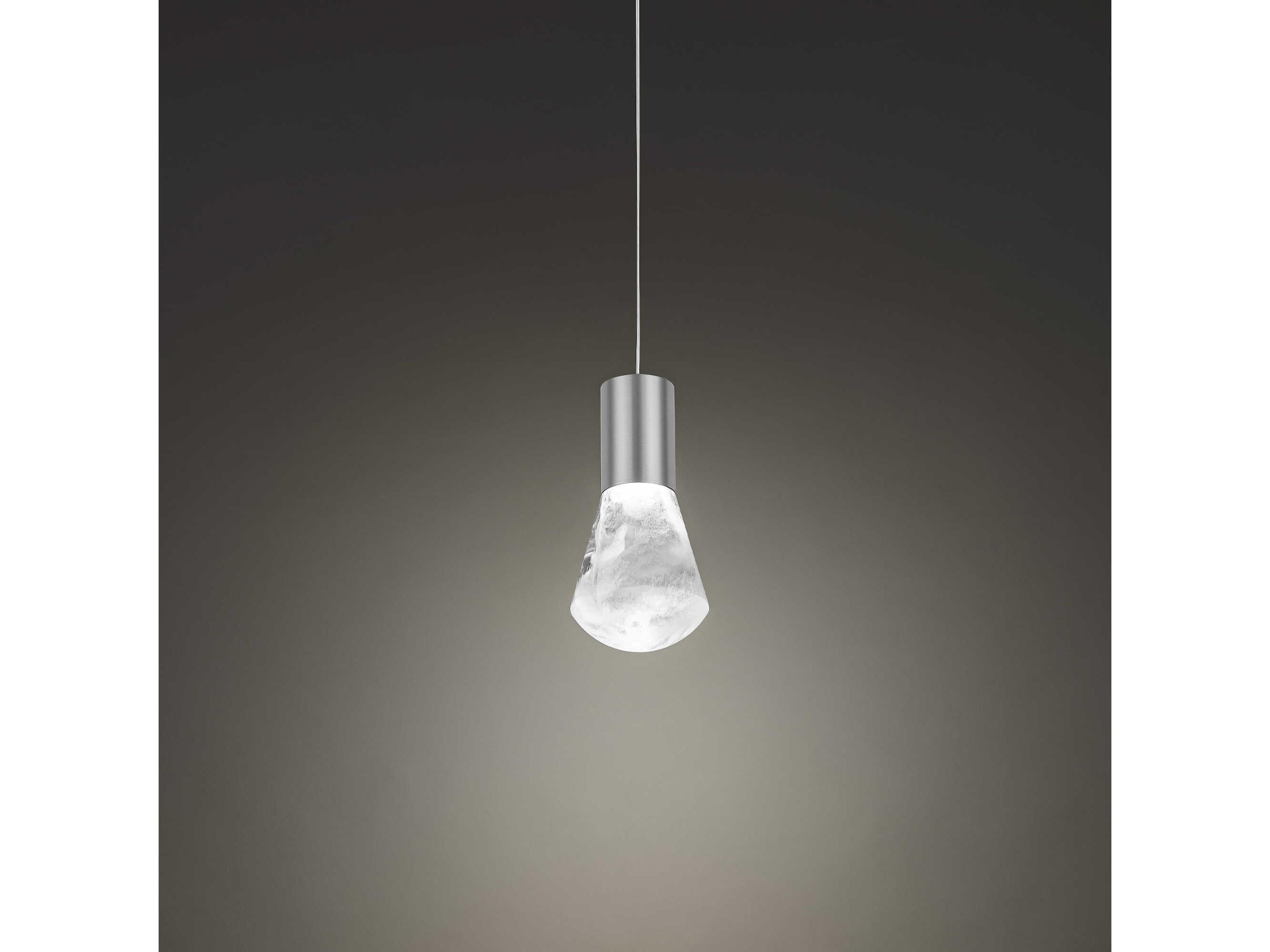 Modern Forms Plum 1-Light Satin Nickel LED Mini Pendant