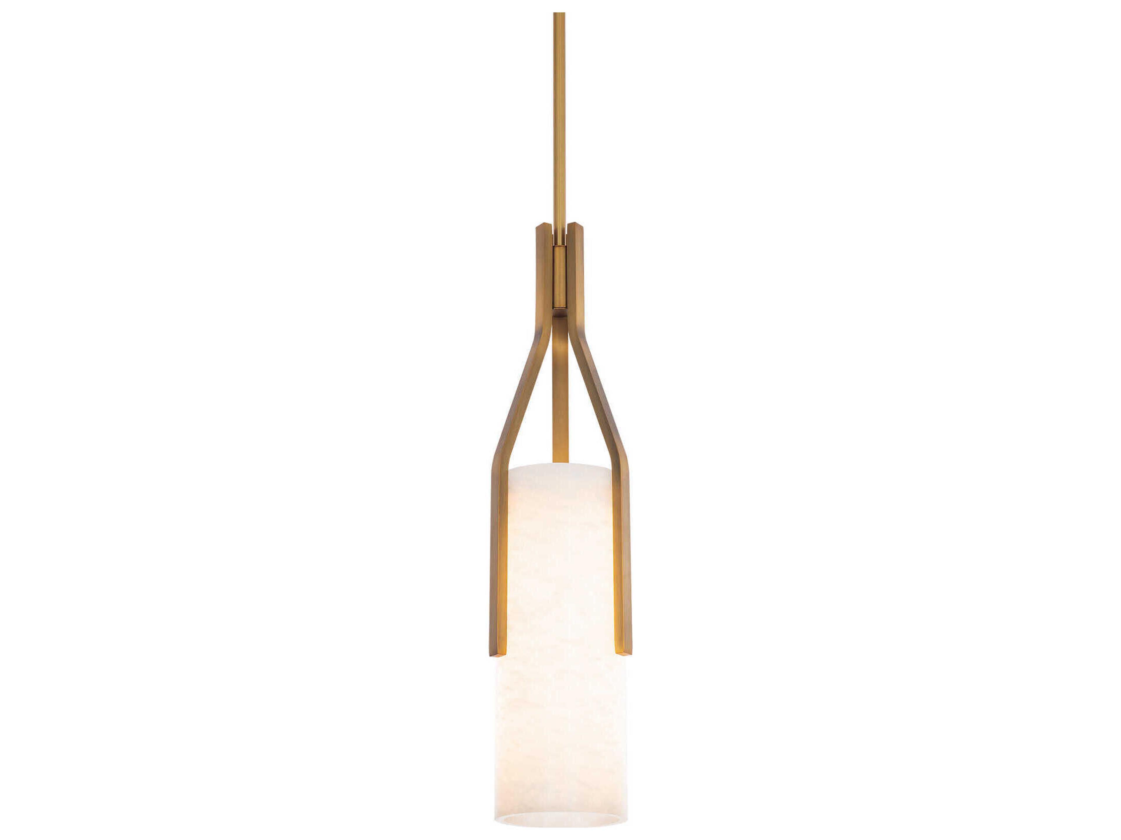 Modern Forms Firenze 1-Light Aged Brass LED Cylinder Mini Pendant