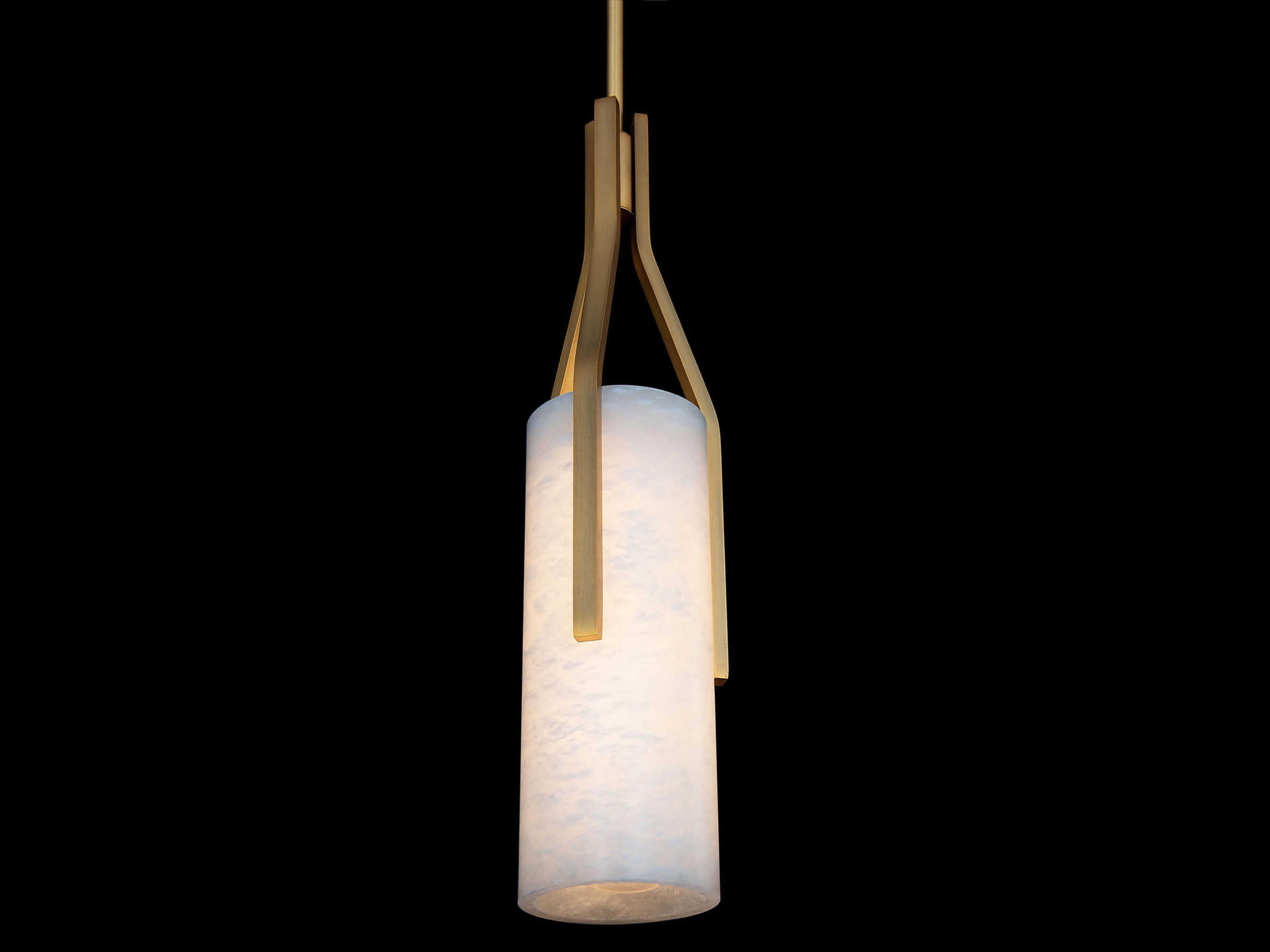 Modern Forms Firenze 1-Light Aged Brass LED Cylinder Mini Pendant