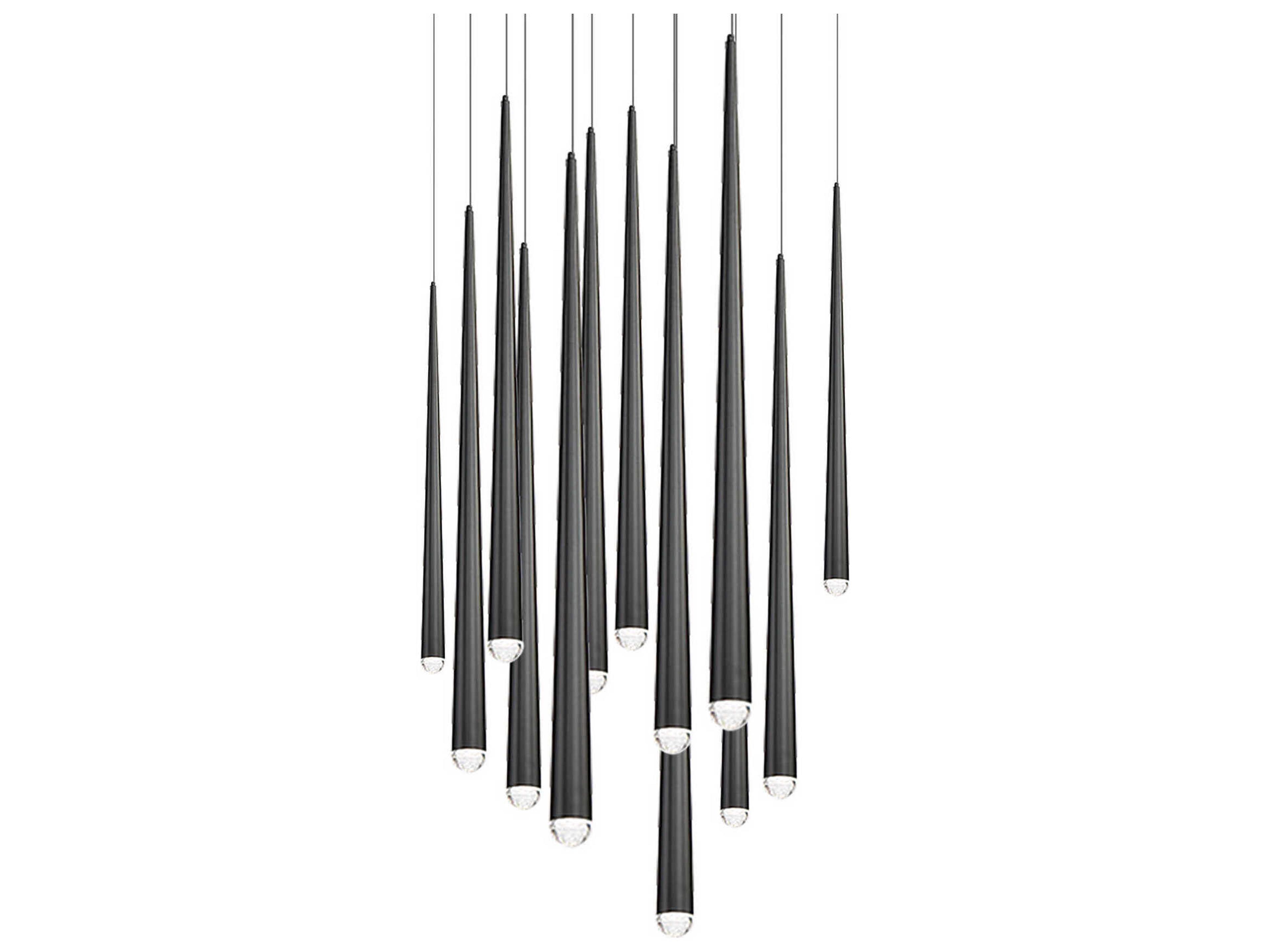Cascade 13-Light Black Linear Pendant