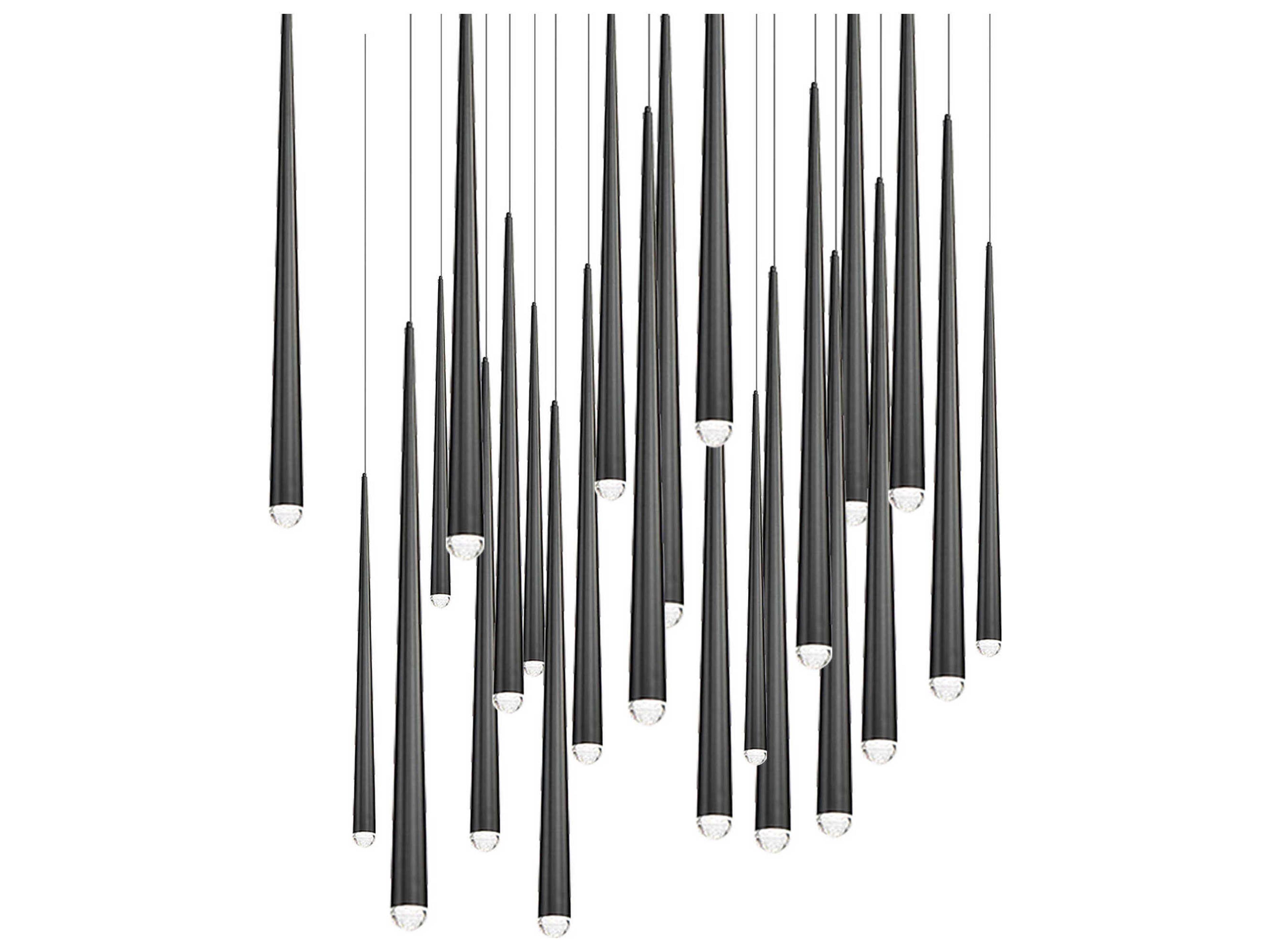 Cascade 25-Light Black Linear Pendant