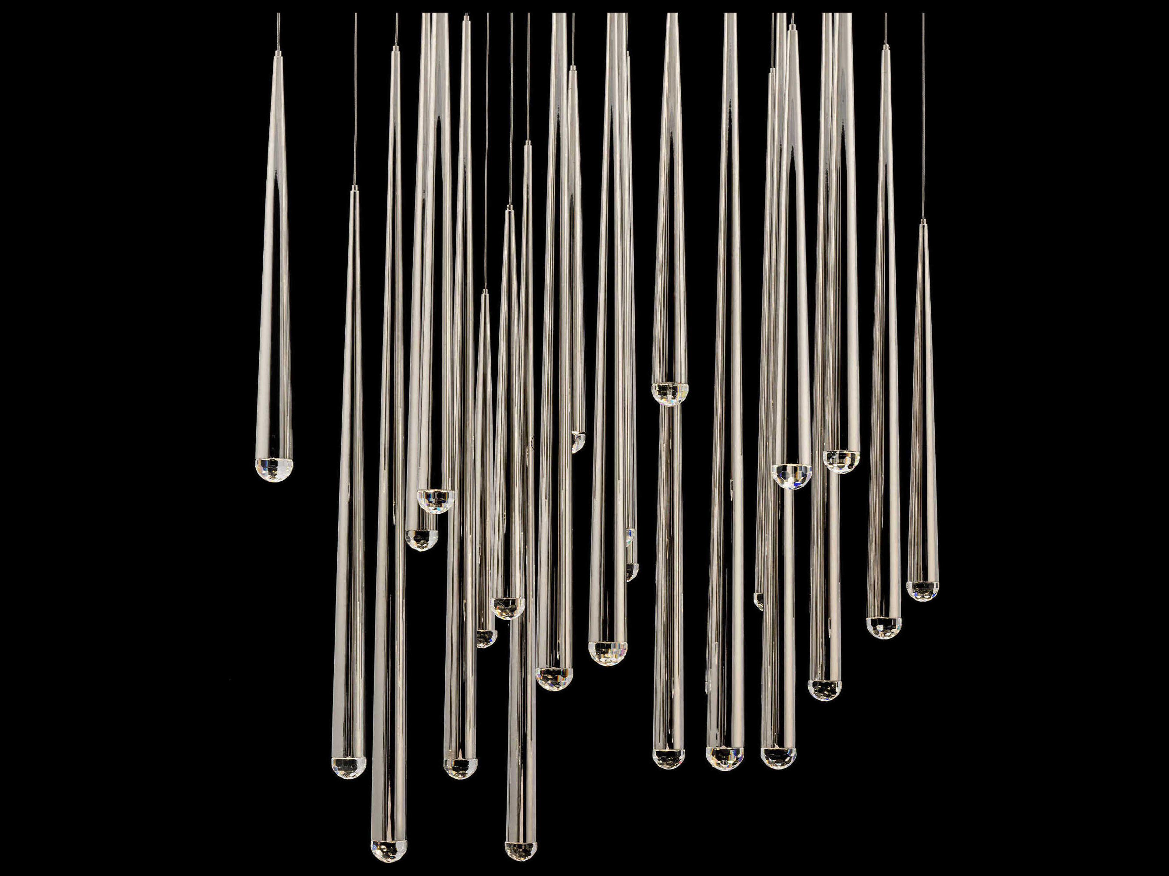 Cascade 25-Light Polished Nickel Linear Pendant