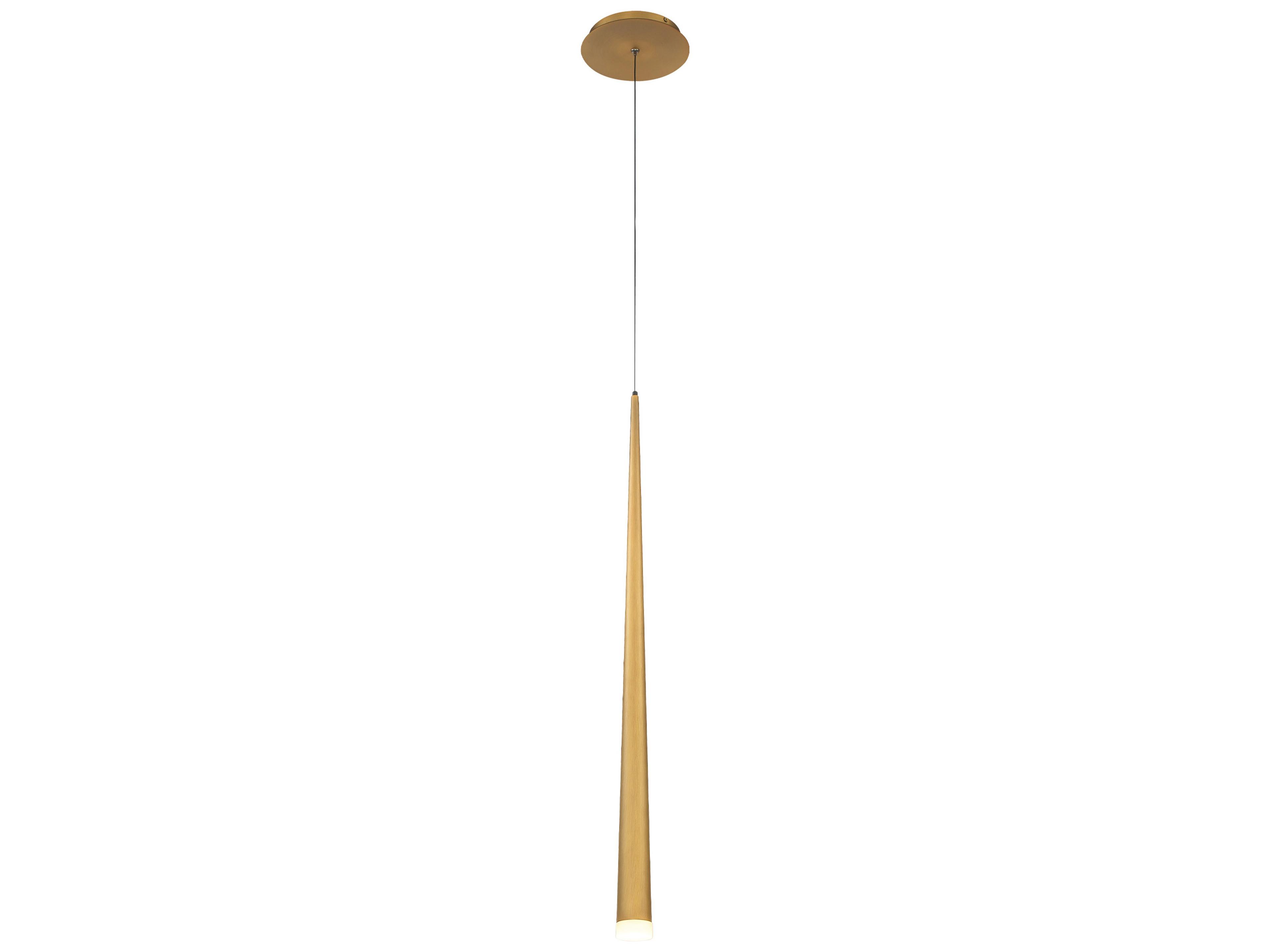 Cascade LED Mini Pendant in Aged Brass
