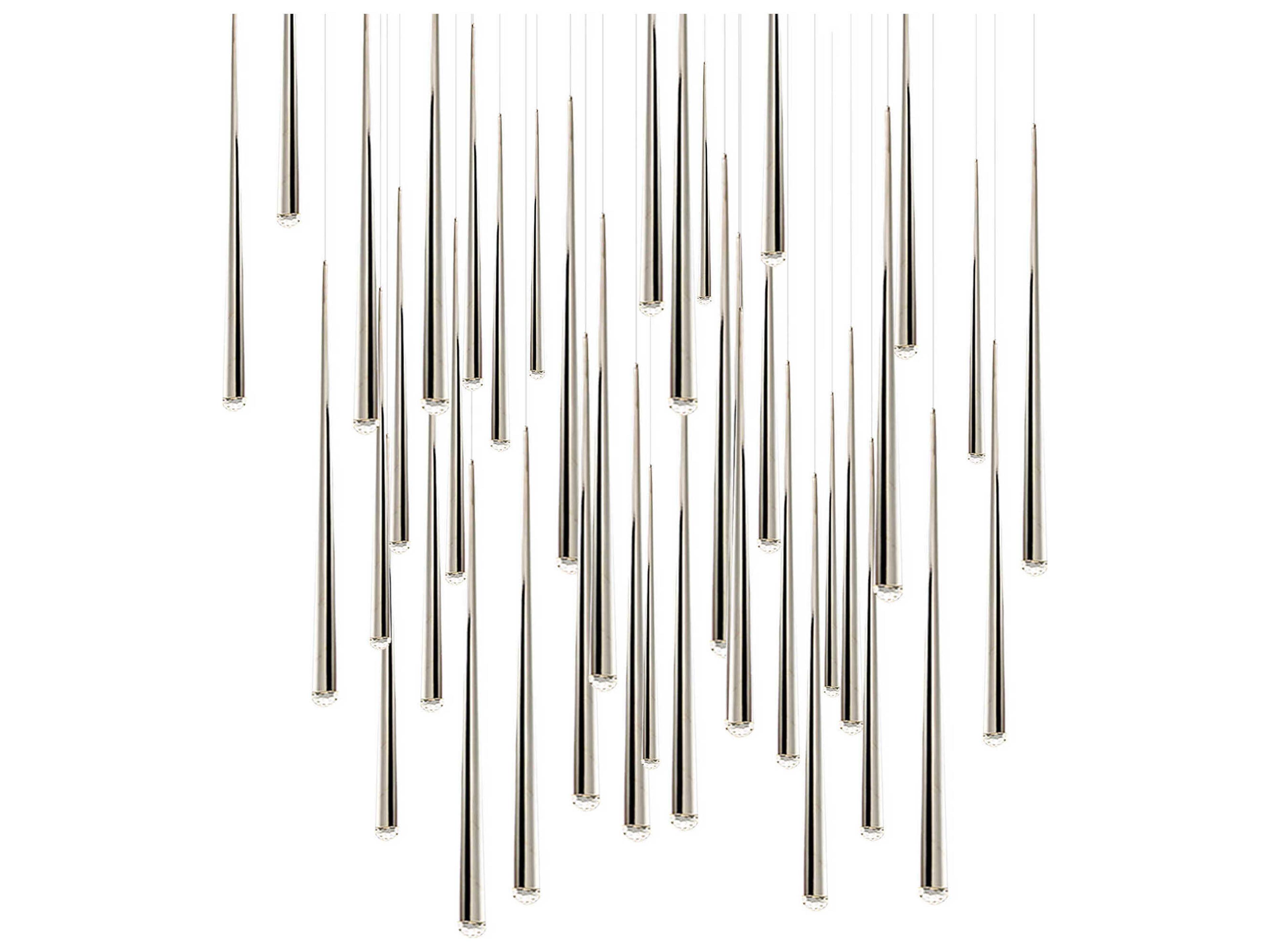 Cascade 41-Light Polished Nickel Linear Pendant