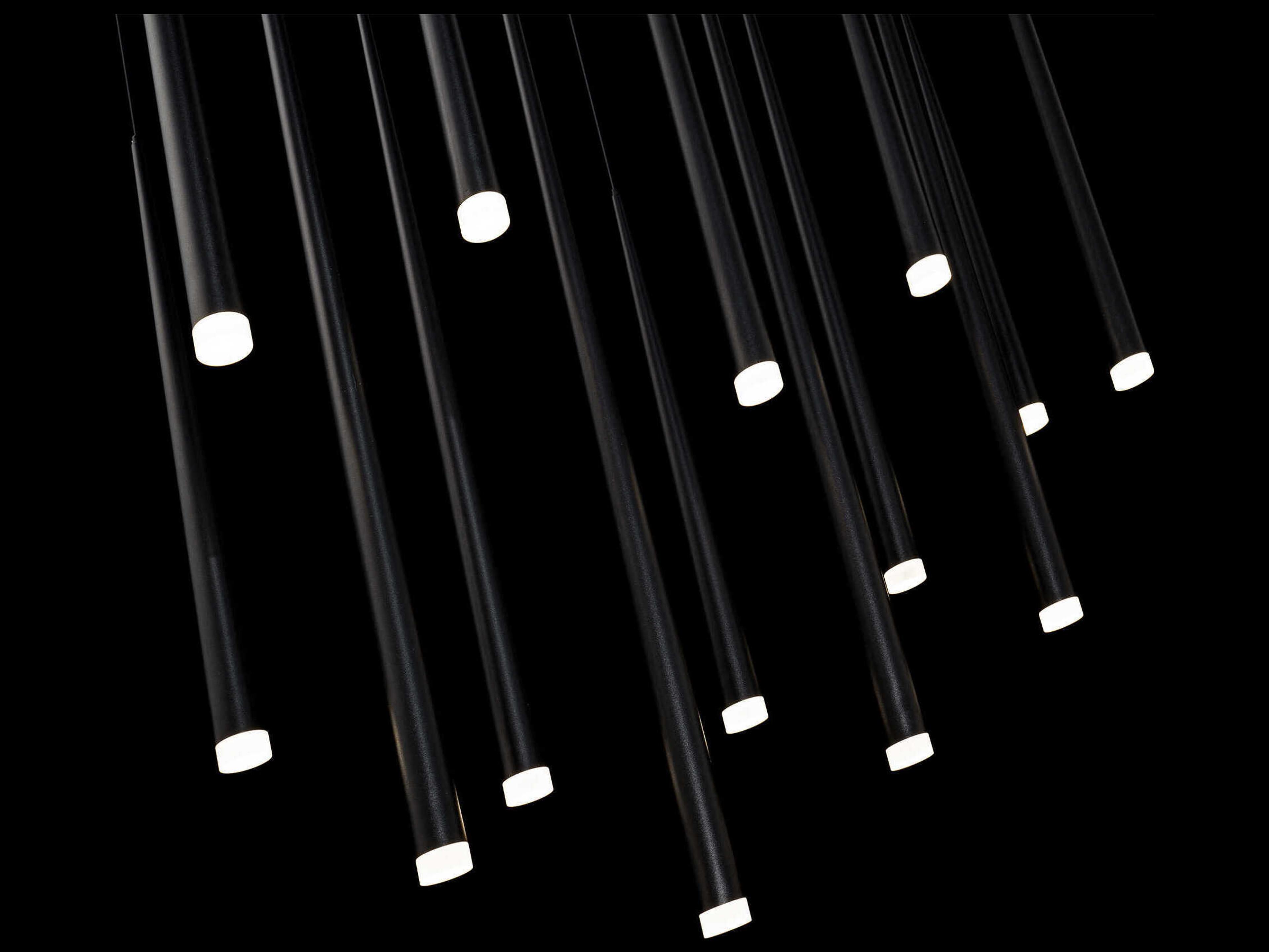 Modern Forms Cascade 14-Light Black Linear Island Pendant