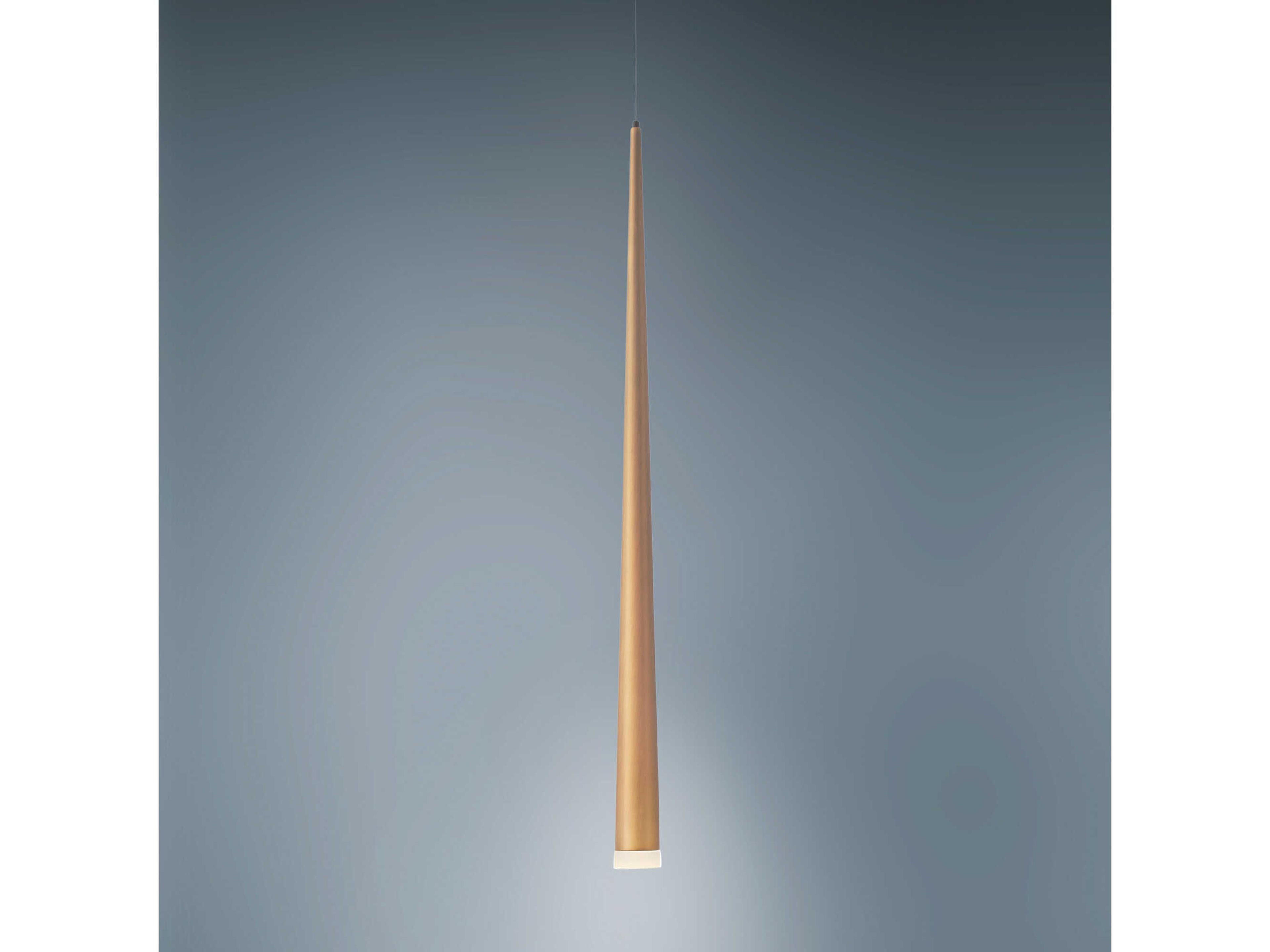 Modern Forms Cascade 1-Light Aged Brass Glass LED Mini Pendant