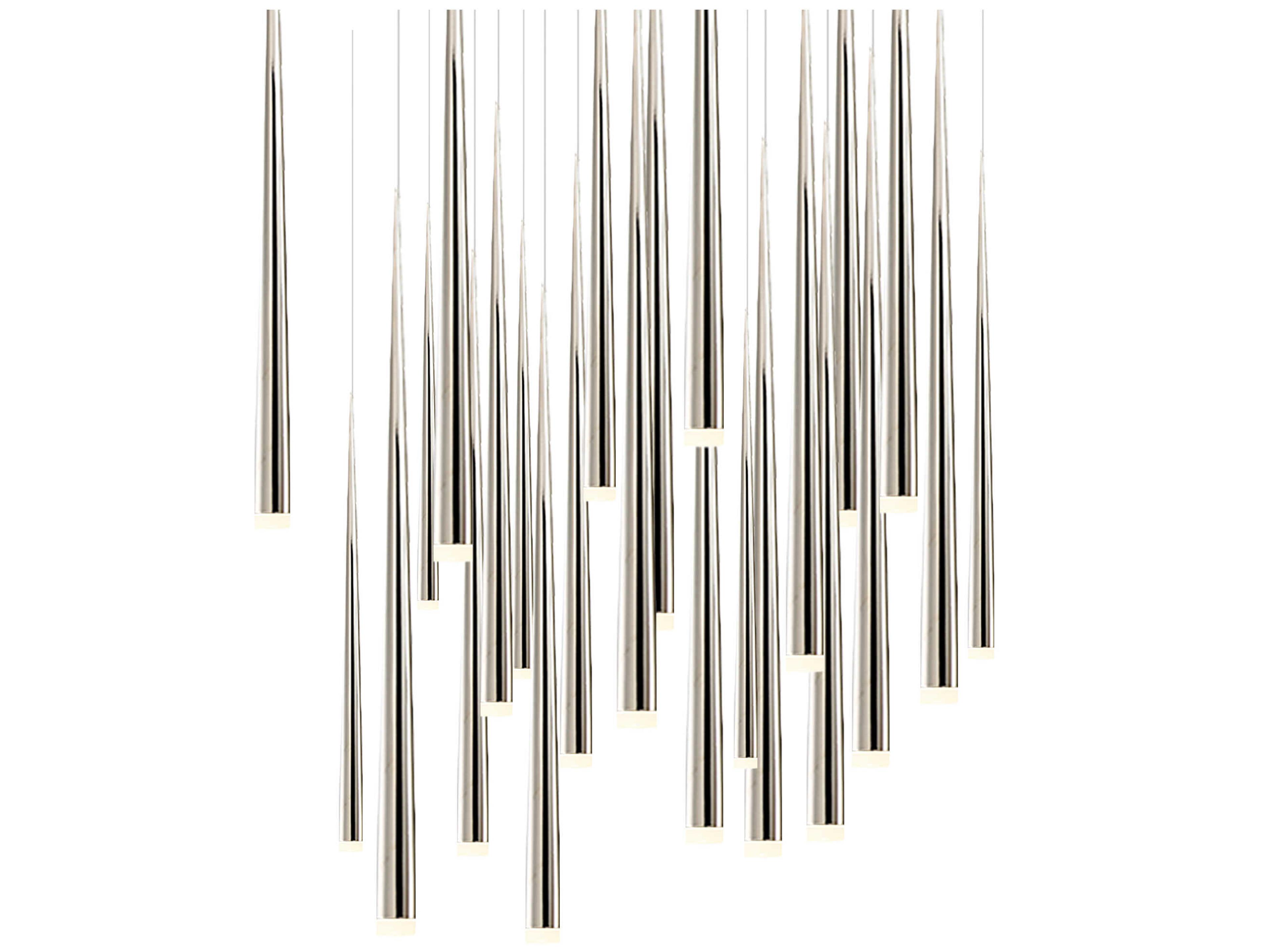 Cascade 25-Light Polished Nickel Linear Pendant