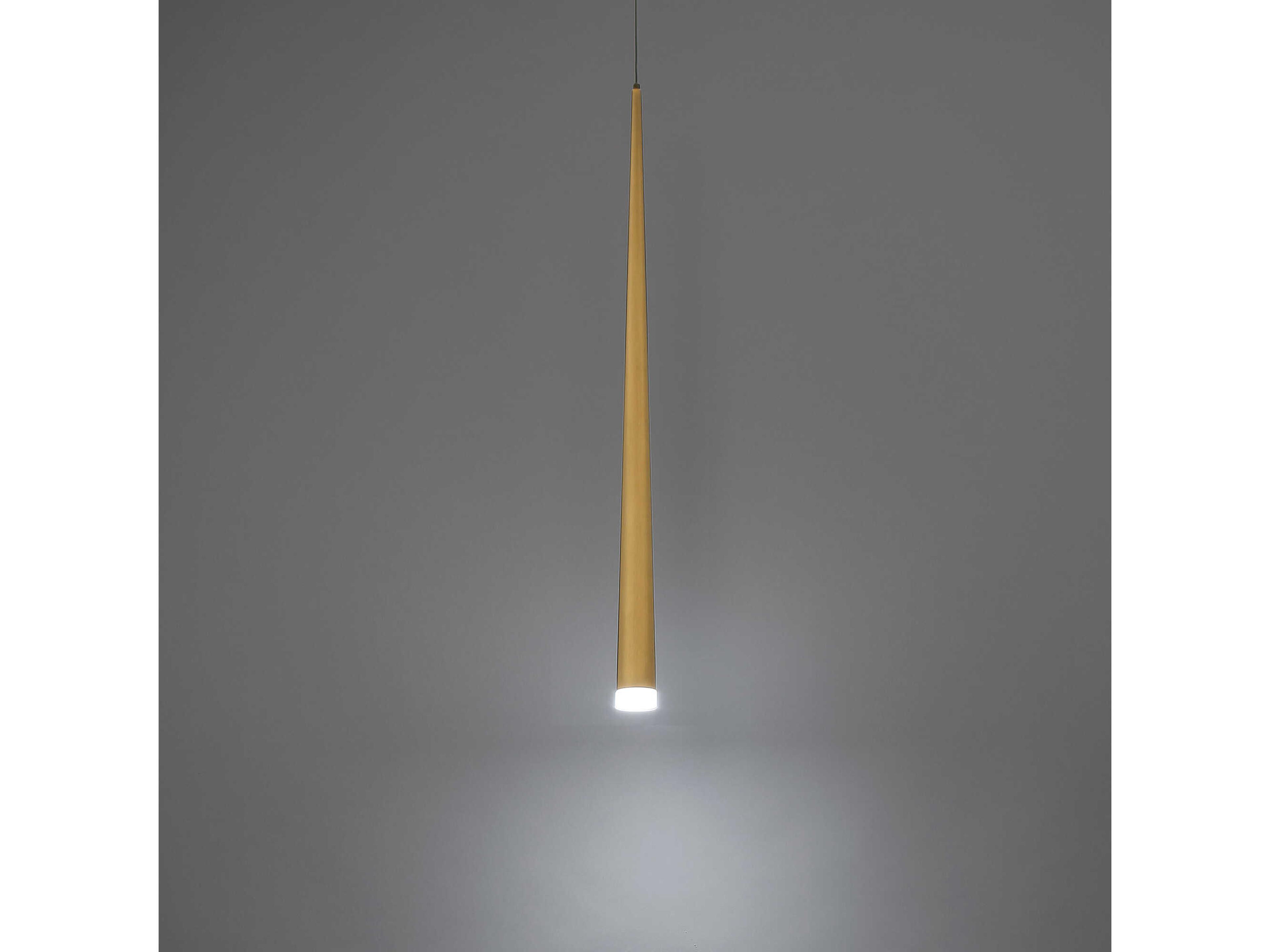 Modern Forms Cascade 1-Light Aged Brass Glass LED Mini Pendant