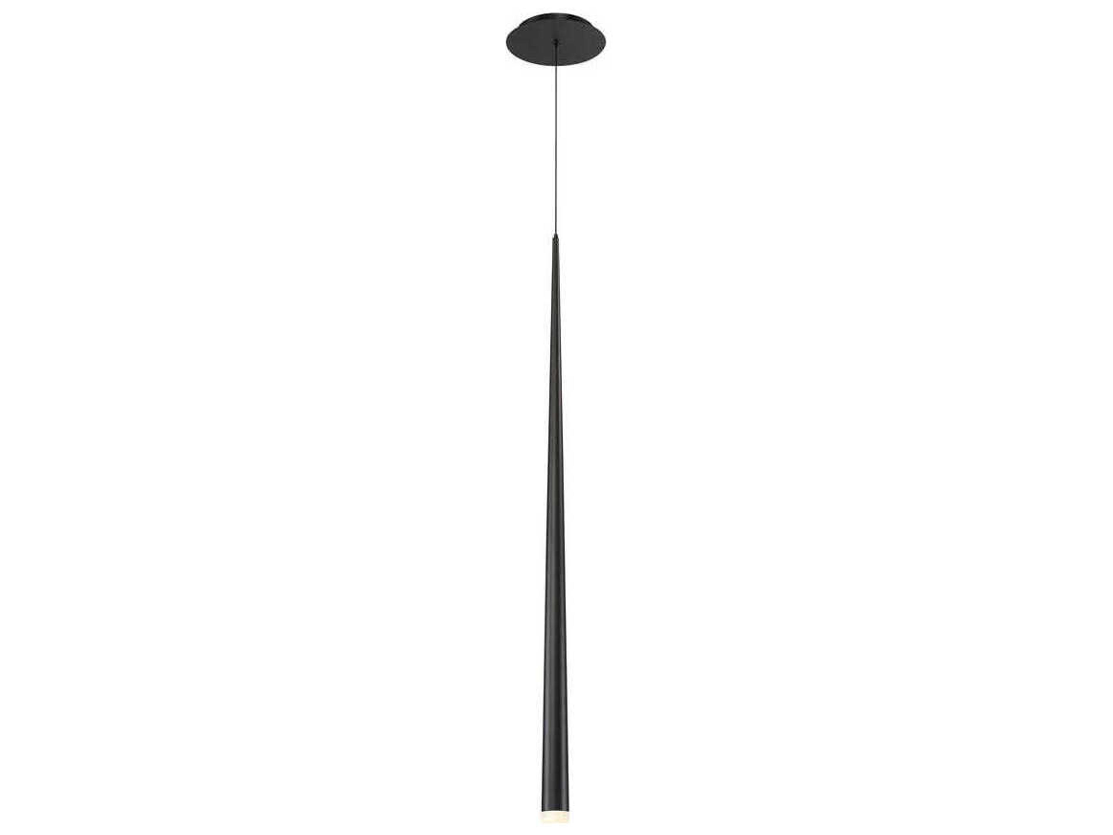 Modern Forms Cascade 1-Light Black Glass LED Mini Pendant