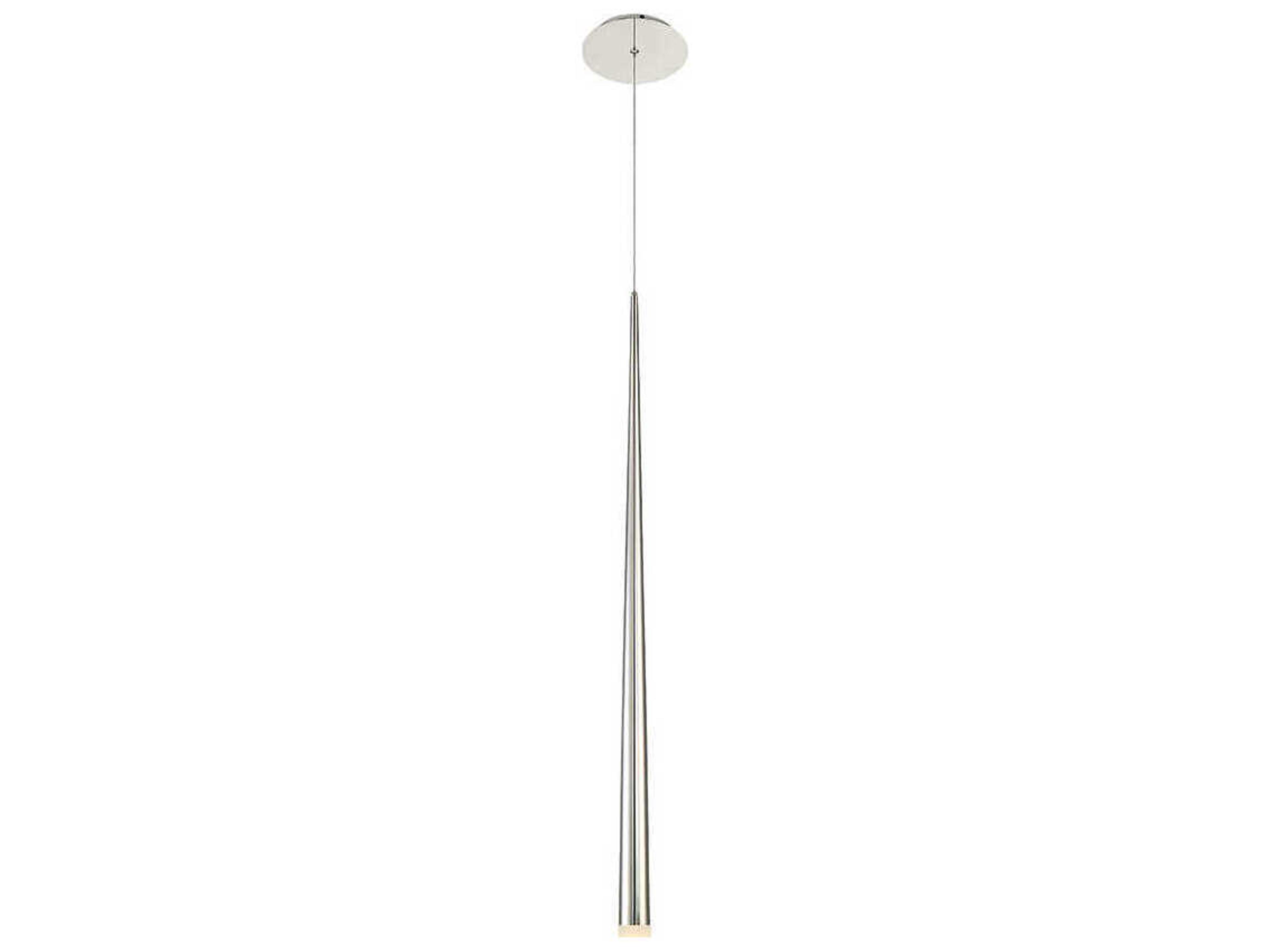 Modern Forms Cascade 1-Light Polished Nickel Glass LED Mini Pendant