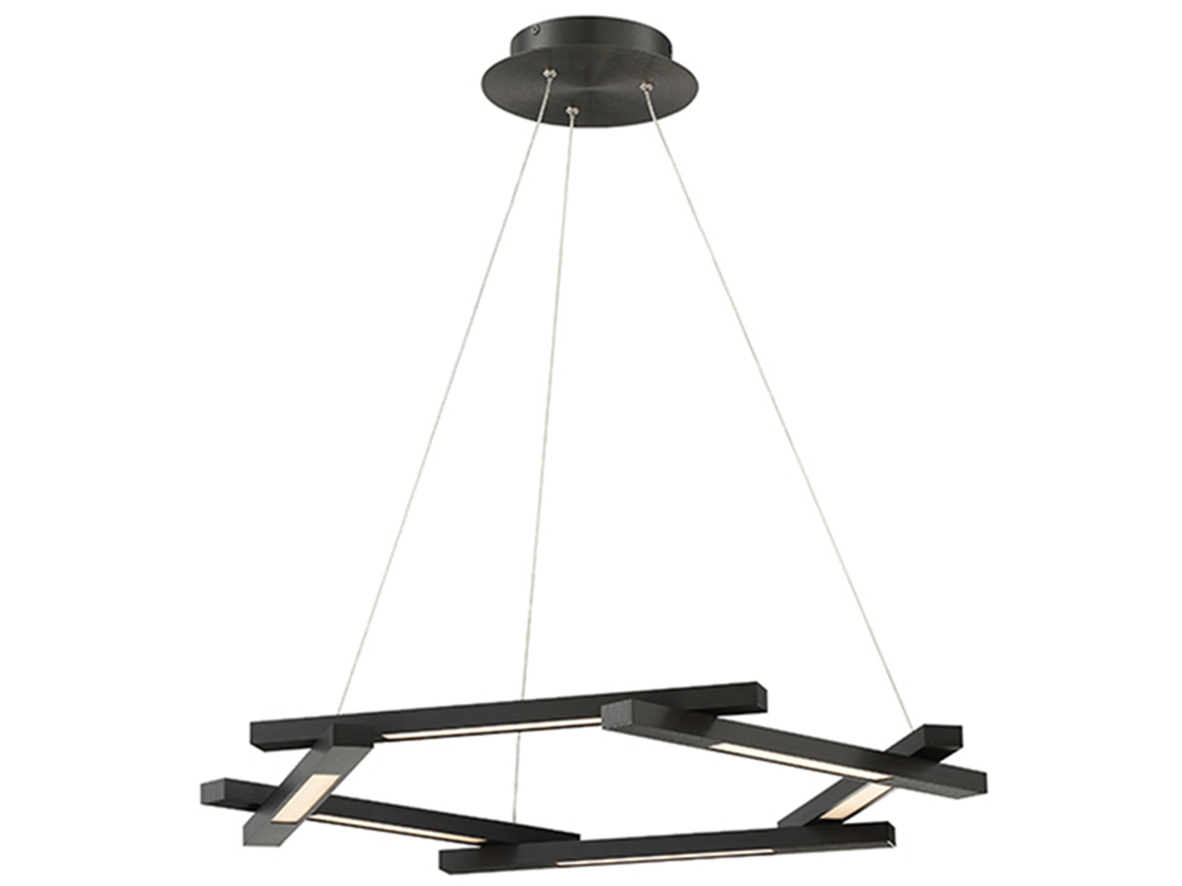 Metric 6-Light Black LED Pendant