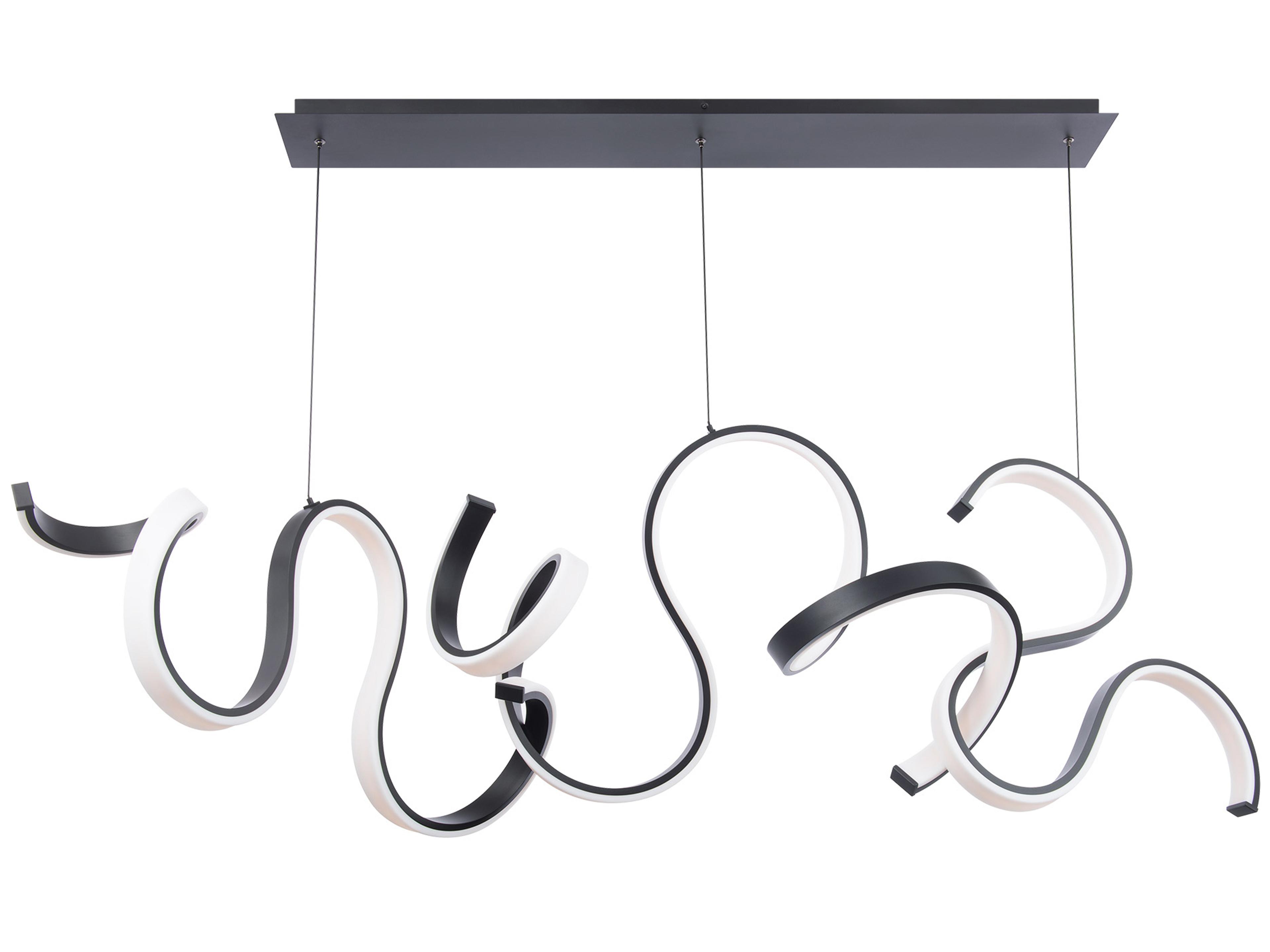 Modern Forms Tempest 1-Light Black LED Linear Island Pendant