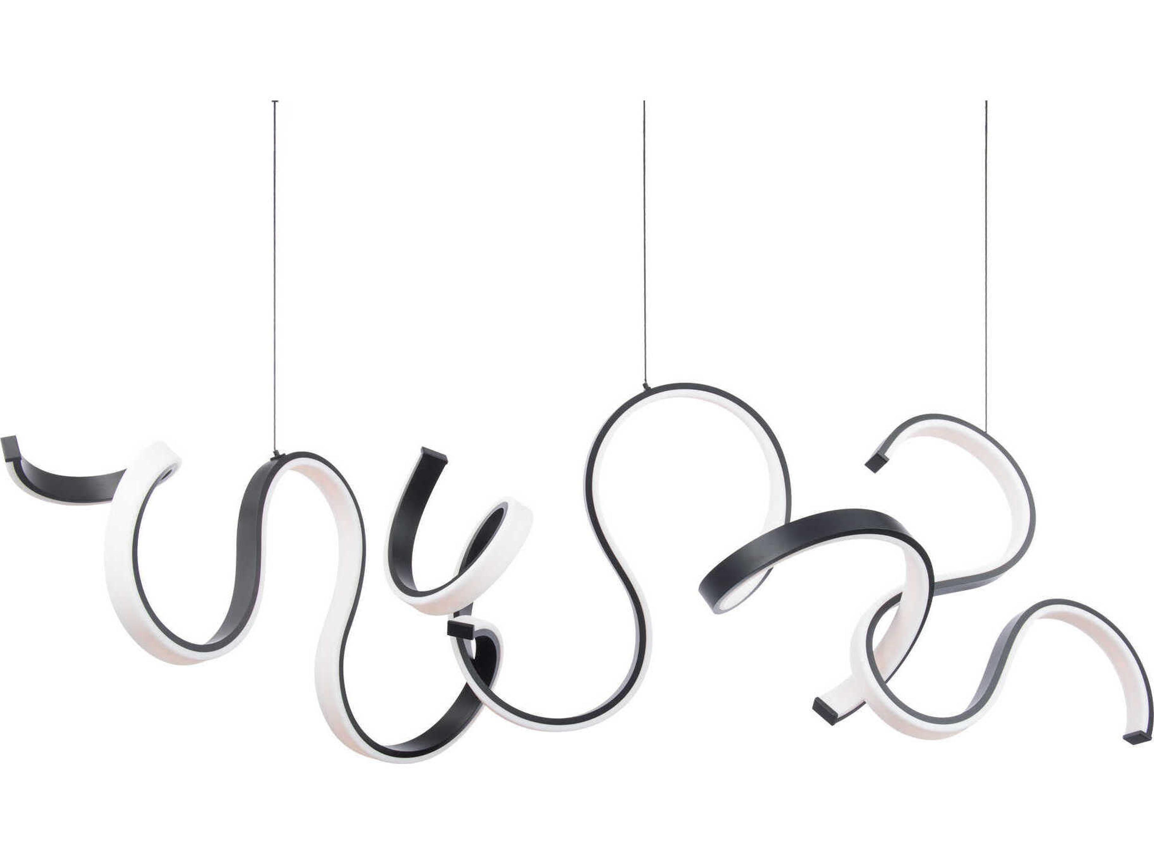 Modern Forms Tempest 1-Light Black LED Linear Island Pendant