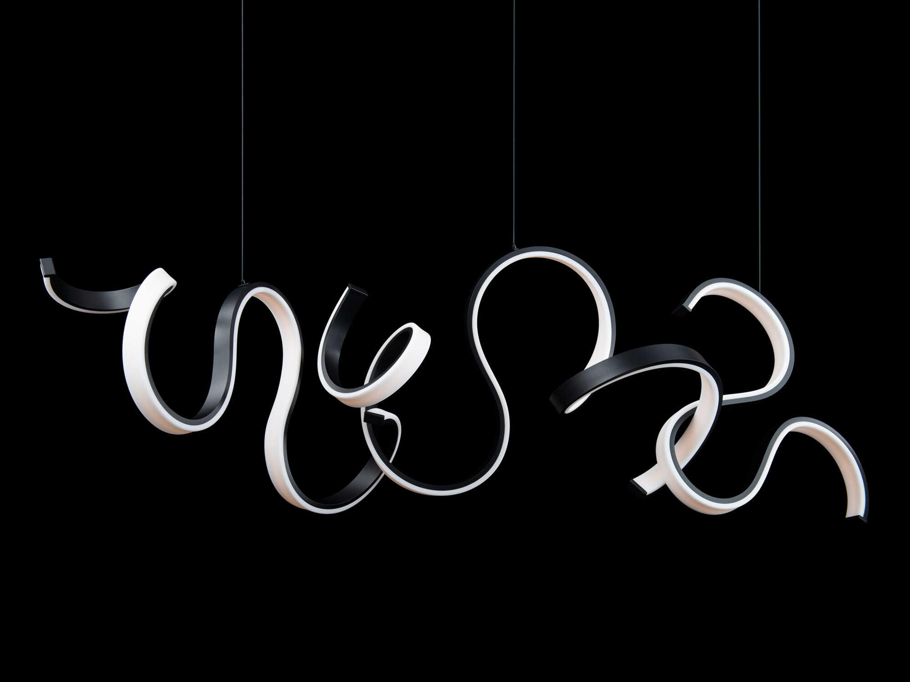 Modern Forms Tempest 1-Light Black LED Linear Island Pendant