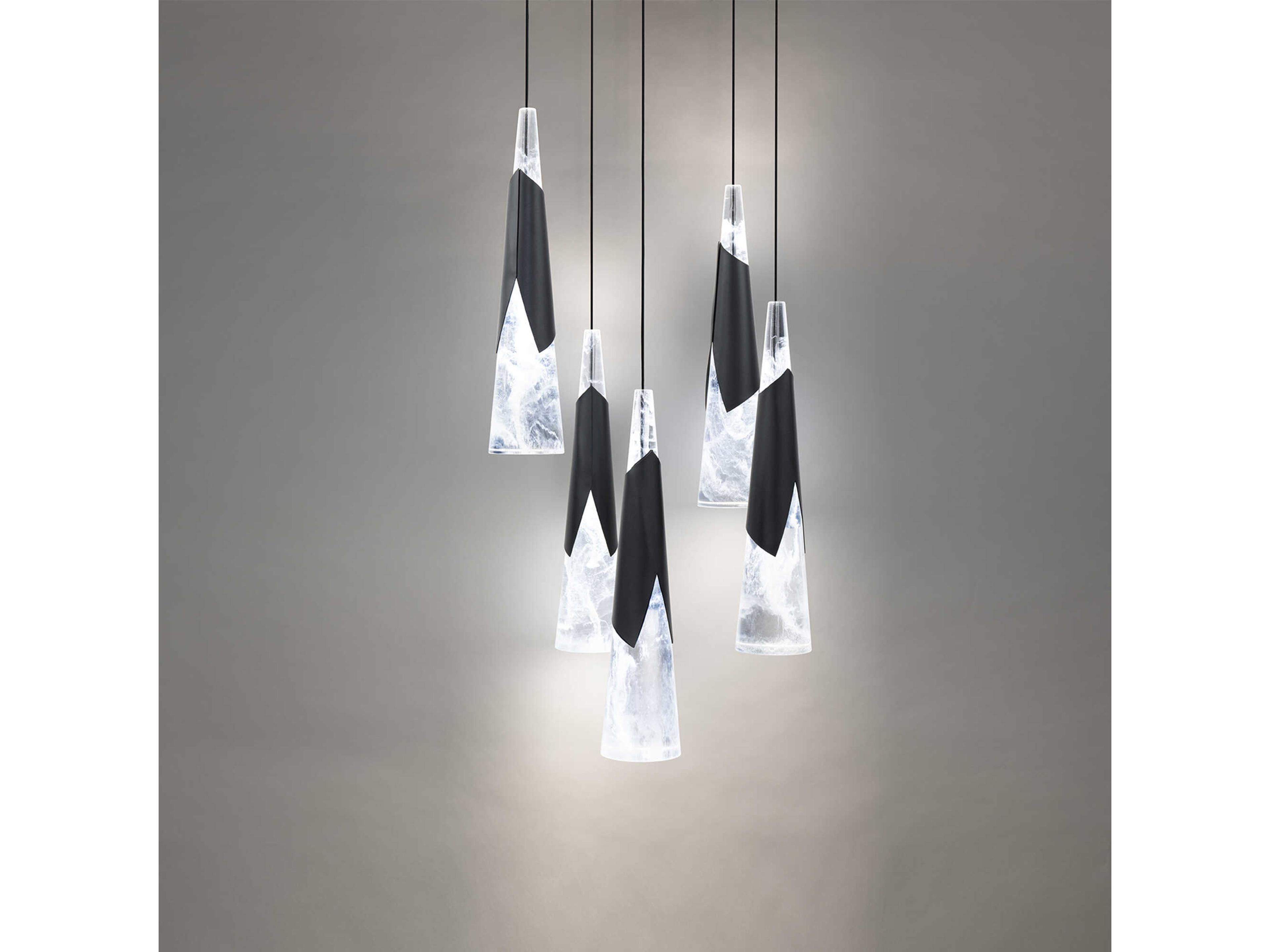 Modern Forms Kilt 5-Light Black Pendant