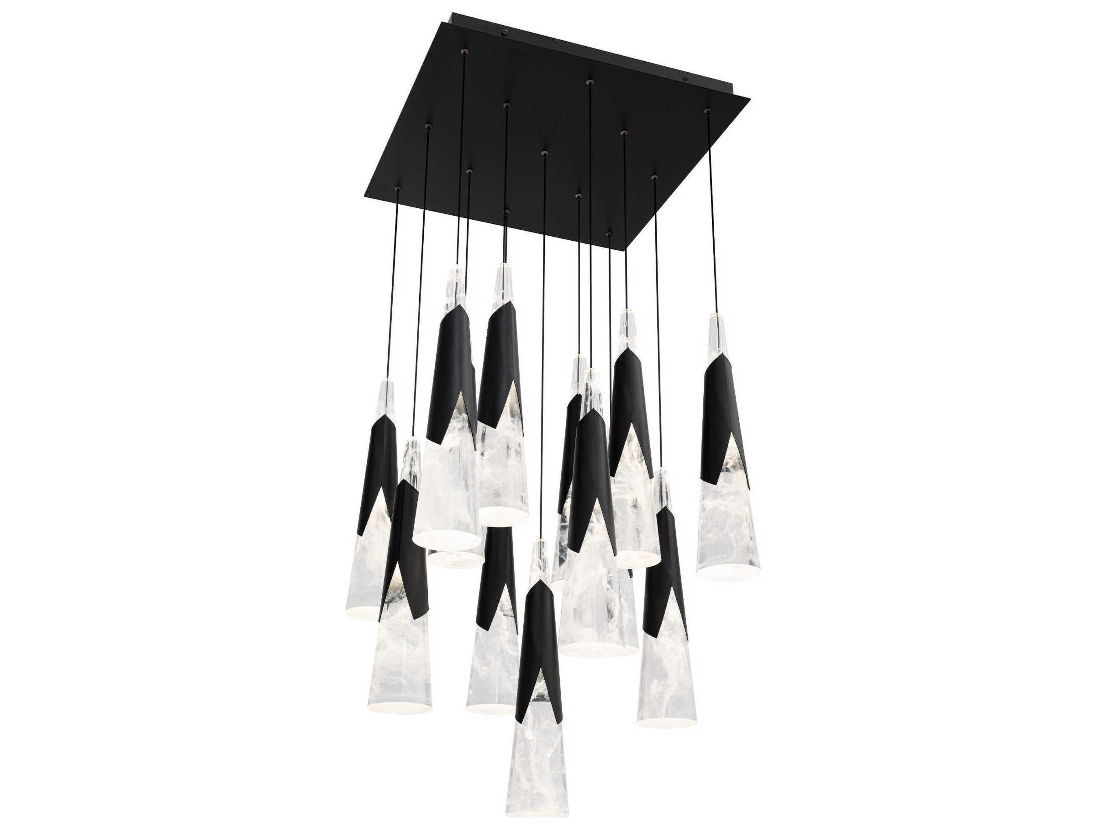 Modern Forms Kilt 13-Light Black Pendant
