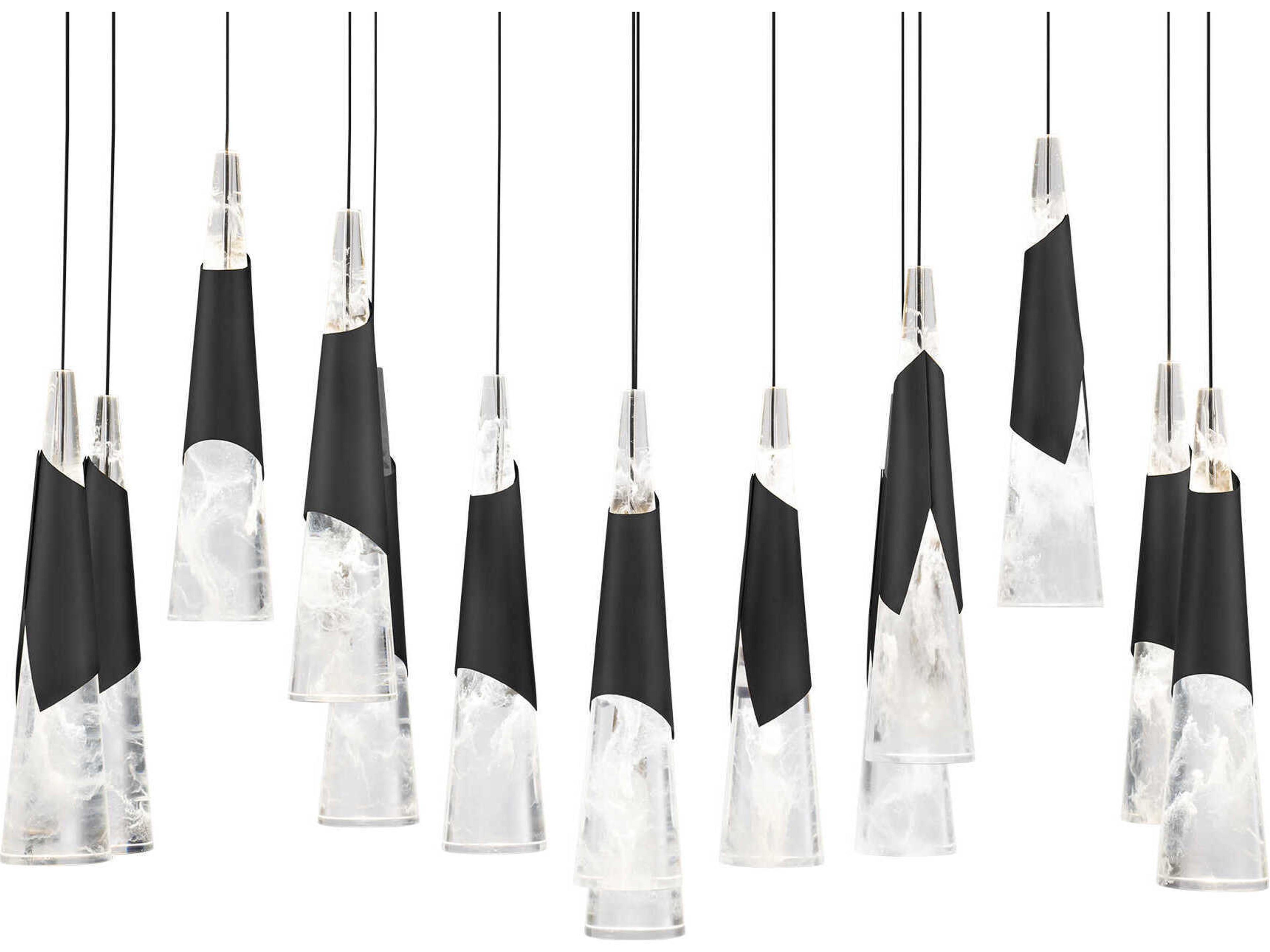 Kilt 14-Light Black Island Pendant