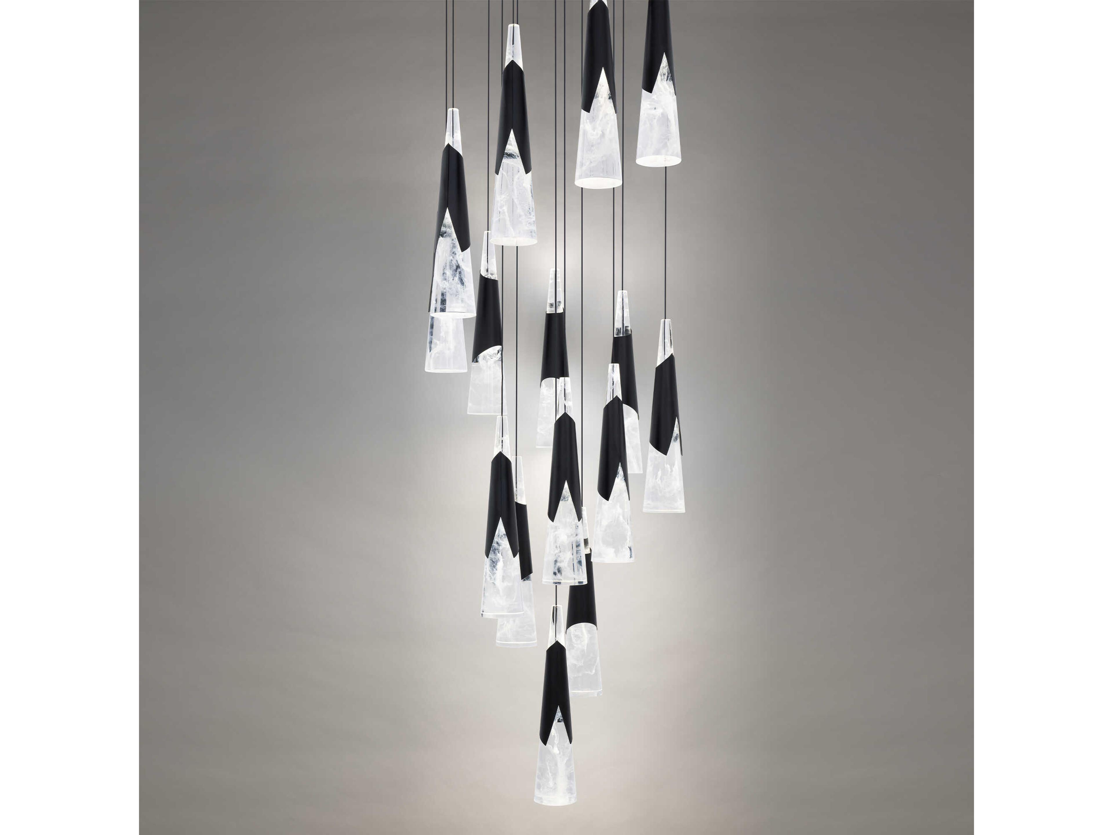 Modern Forms Kilt 15-Light Black Pendant