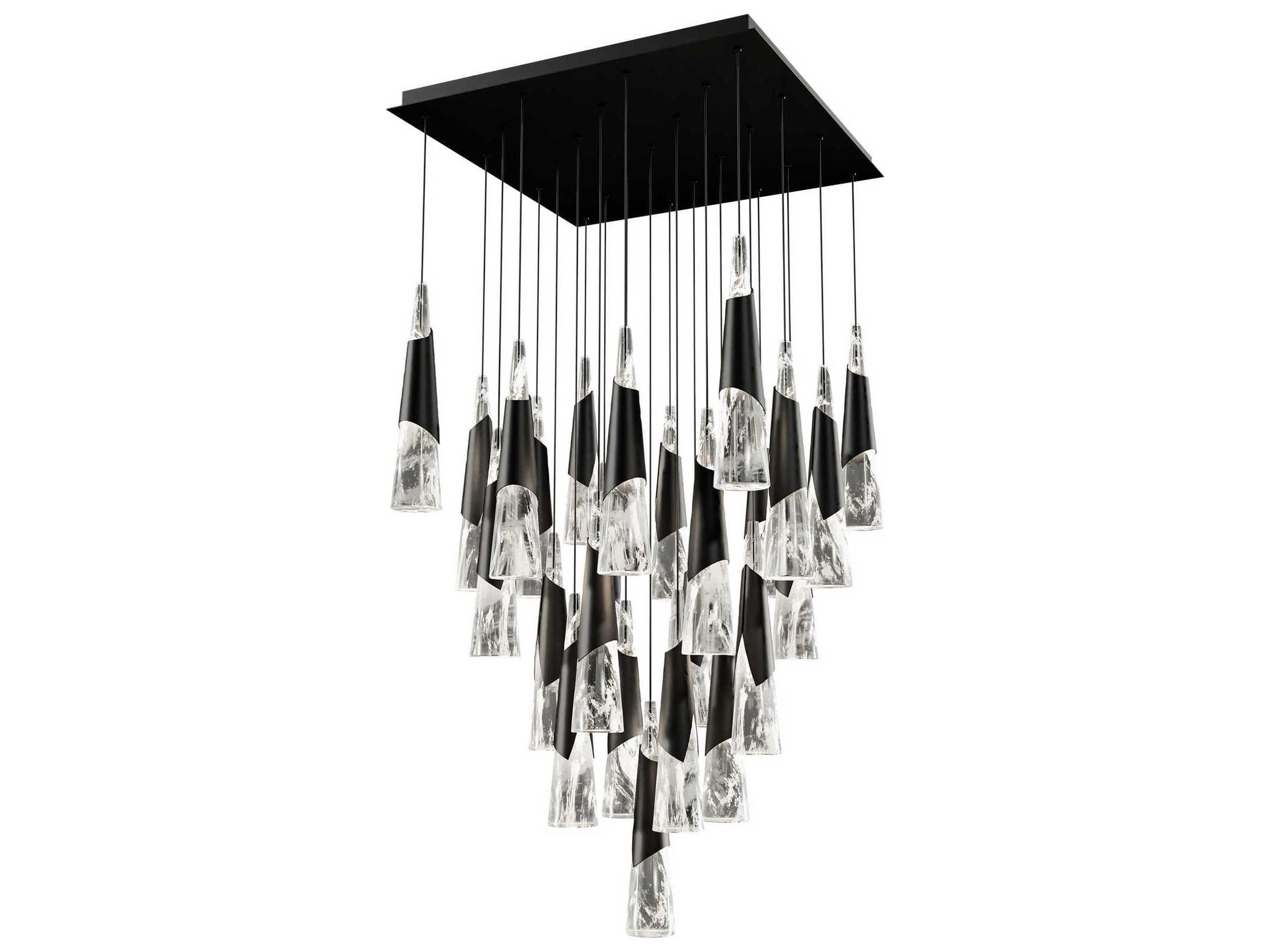 Modern Forms Kilt 25-Light Black Pendant