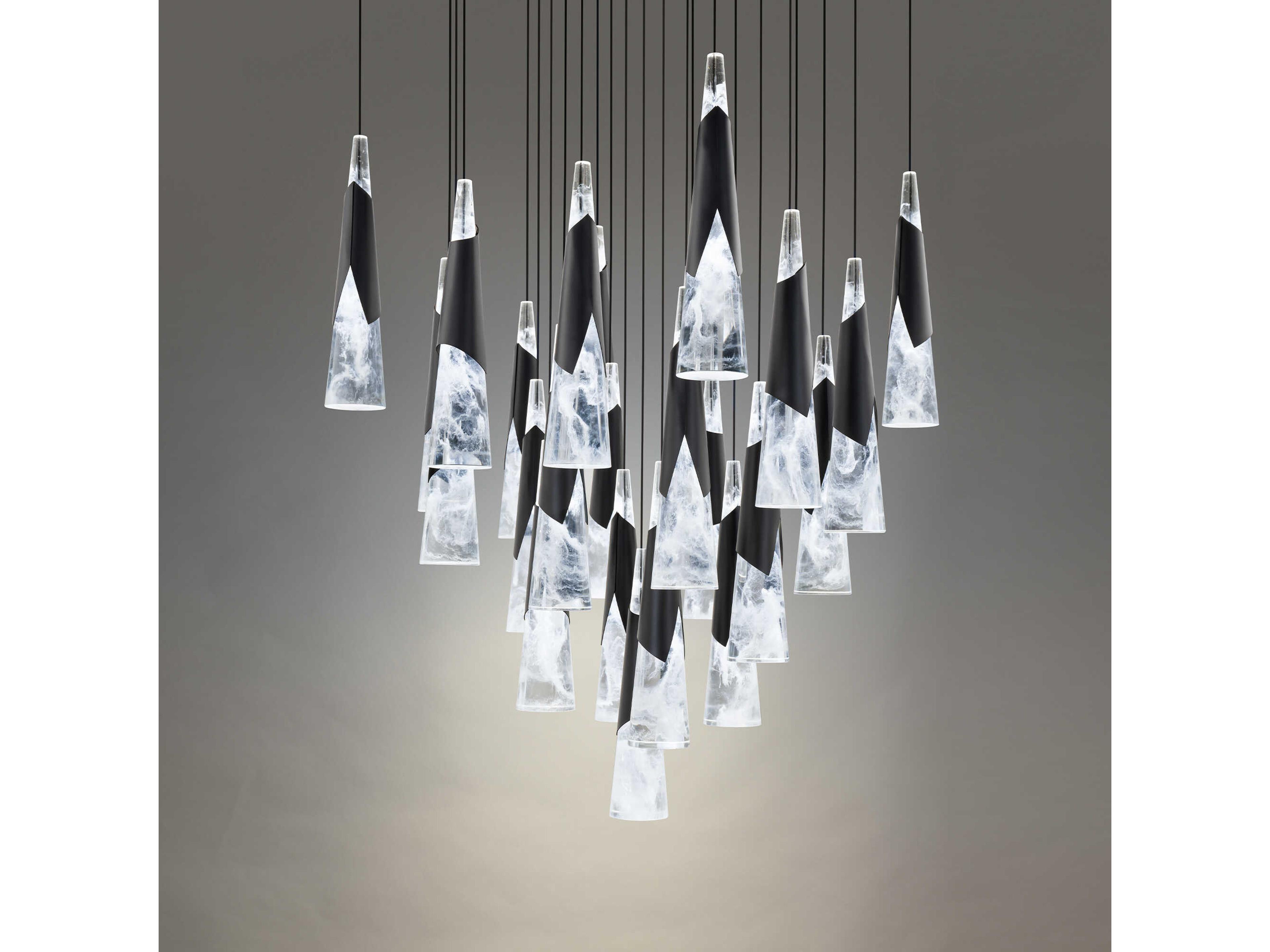 Modern Forms Kilt 25-Light Black Pendant