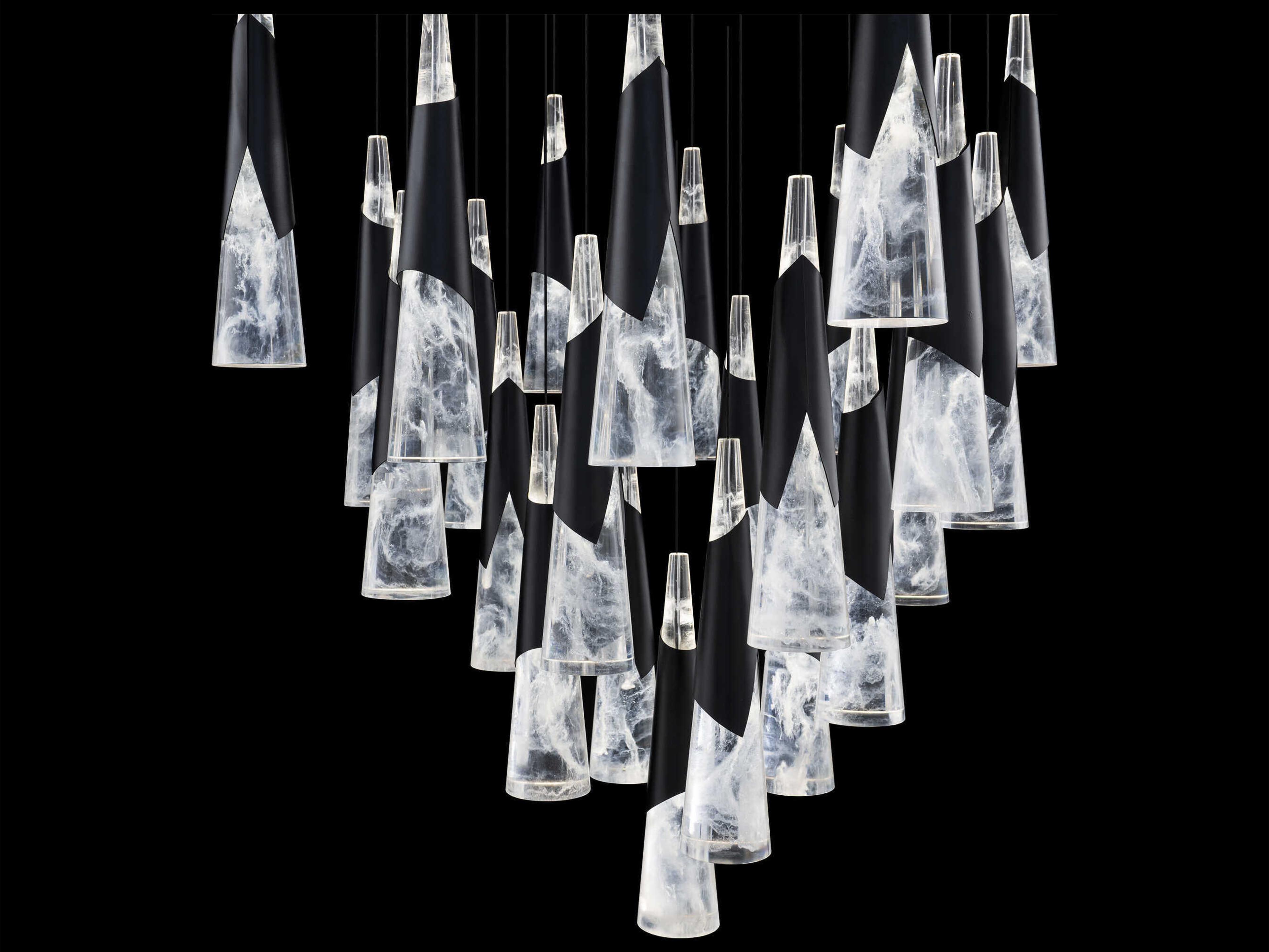 Modern Forms Kilt 25-Light Black Pendant