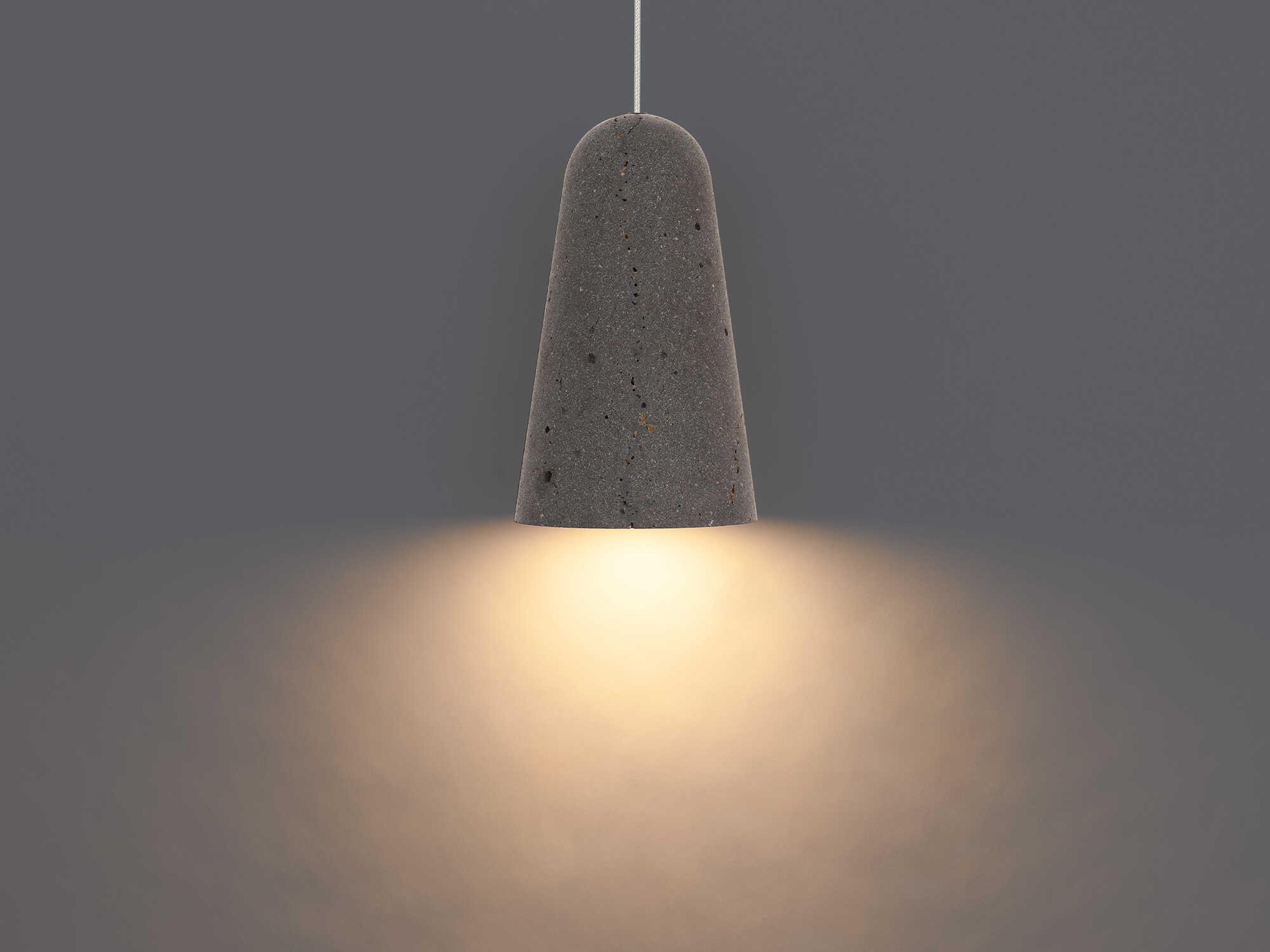 Modern Forms Pompeii 1-Light Bassalt Stone Black Mini Pendant