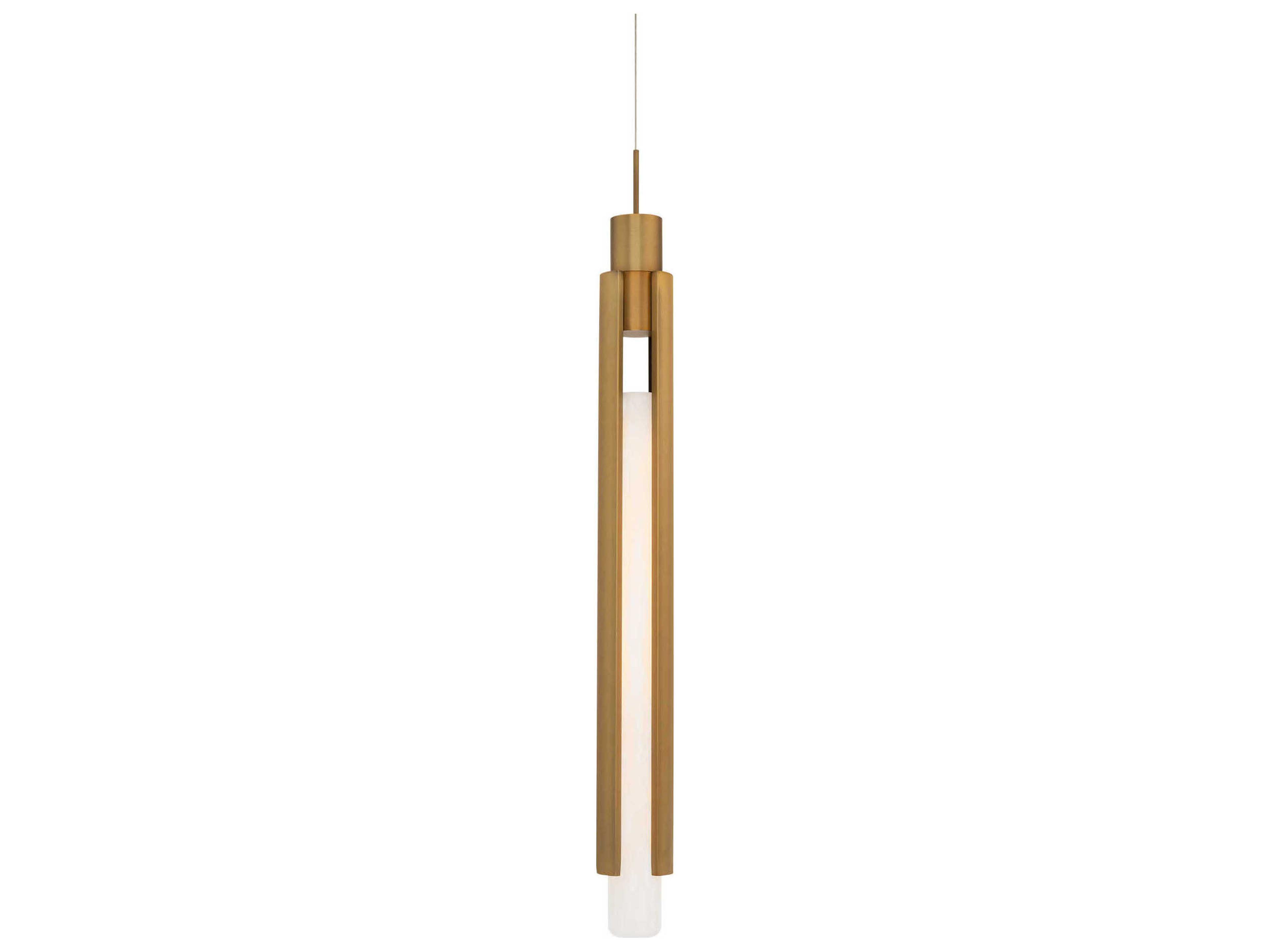 Saber 1-Light Aged Brass Linear Mini Pendant