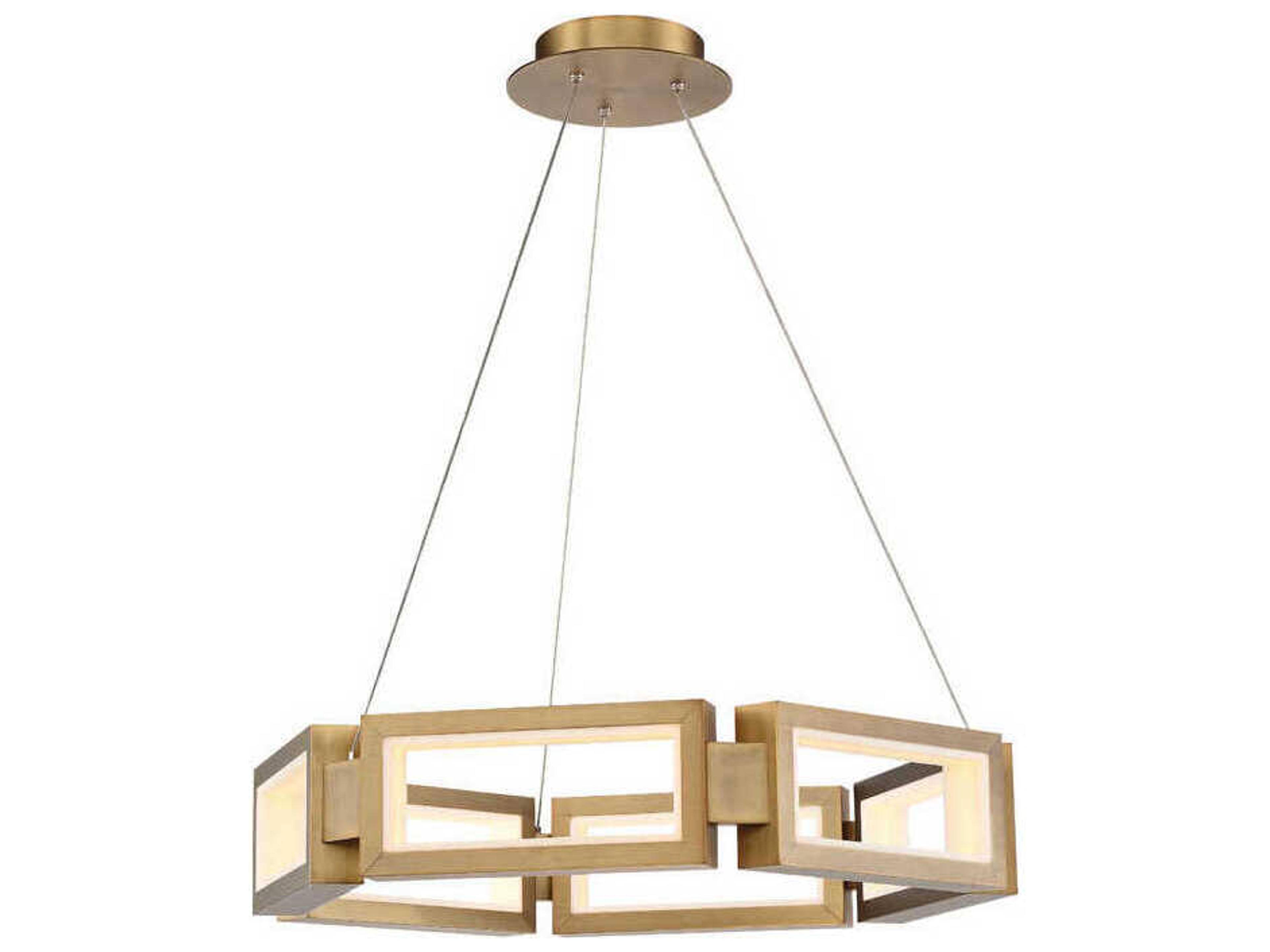 Mies 6-Light Aged Brass LED Pendant