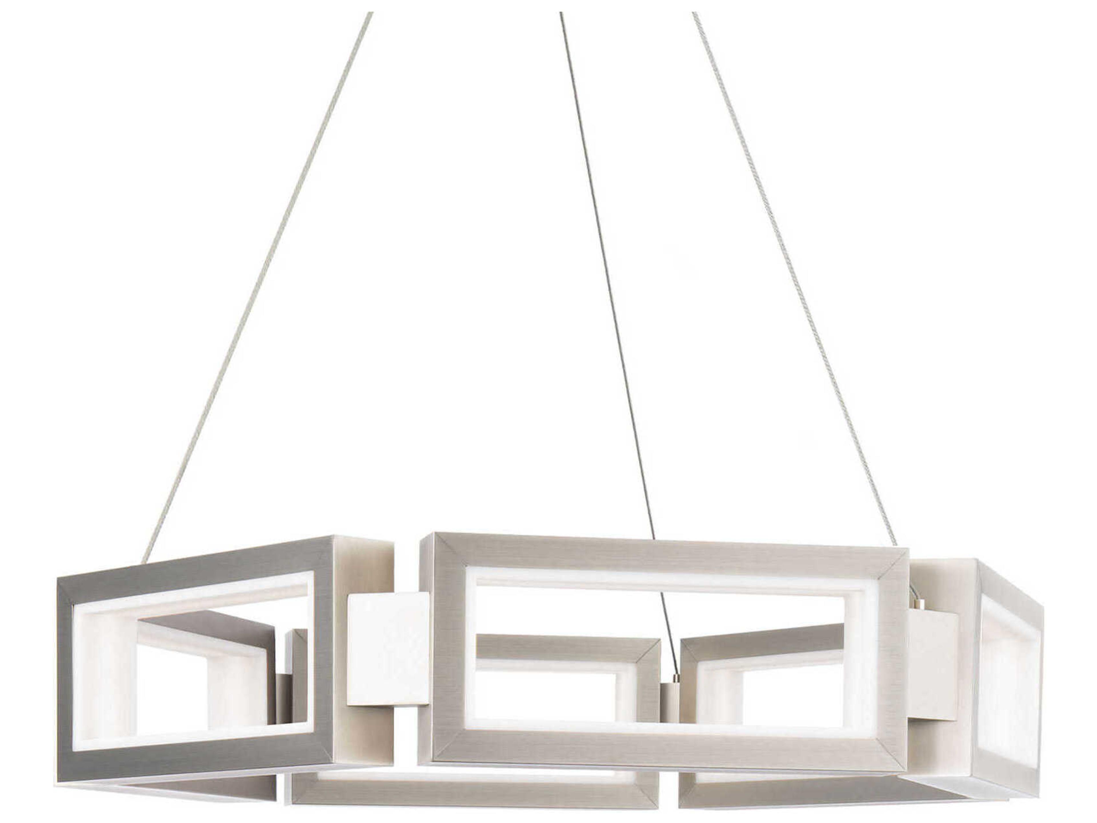 Modern Forms Mies 6-Light Brushed Nickel LED Pendant
