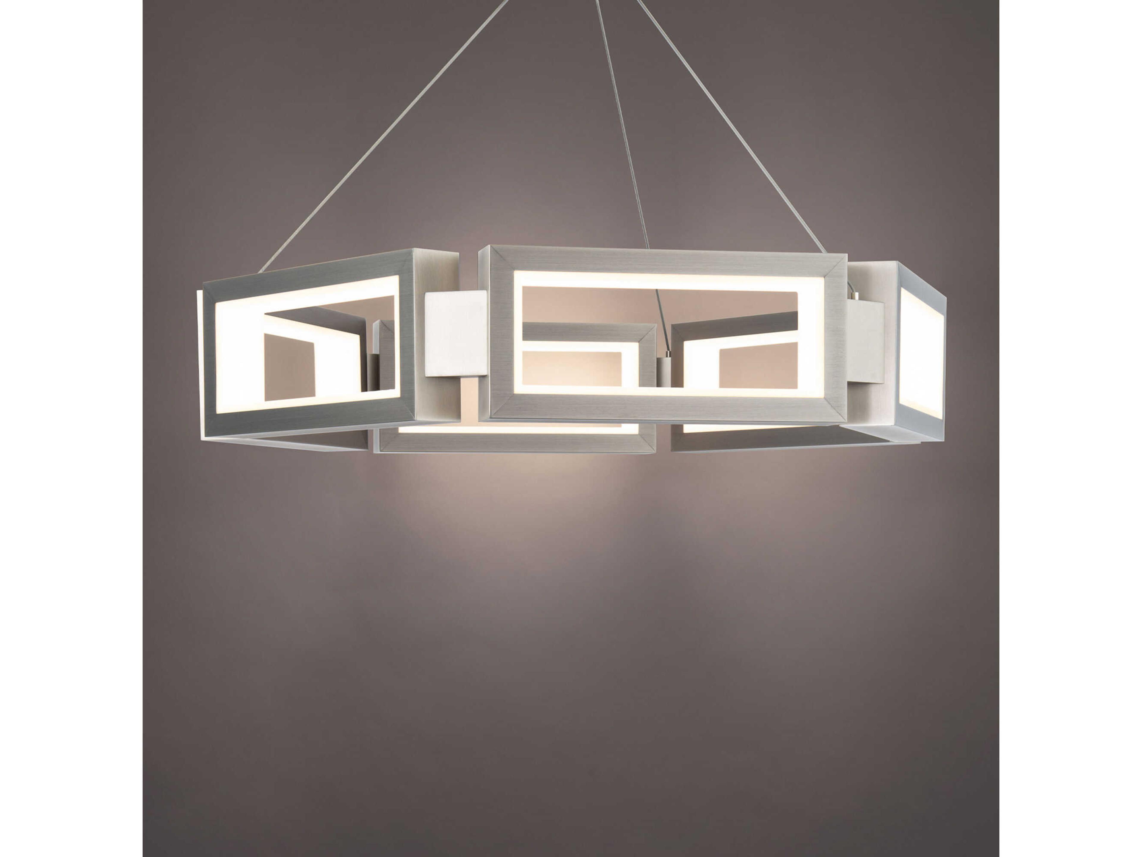Modern Forms Mies 6-Light Brushed Nickel LED Pendant