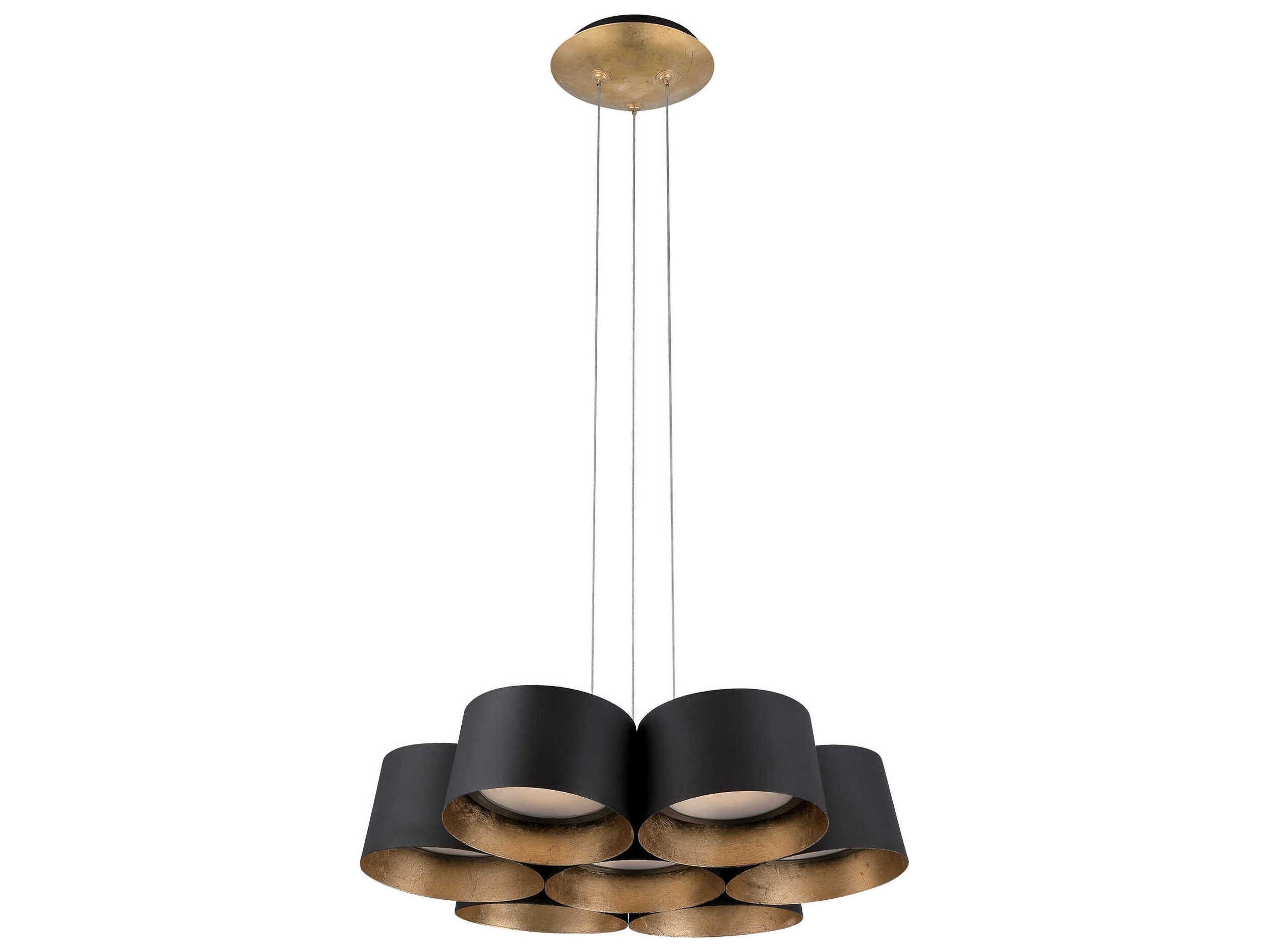 Marimba Pendant Chandelier 18-Inch Gold Leaf