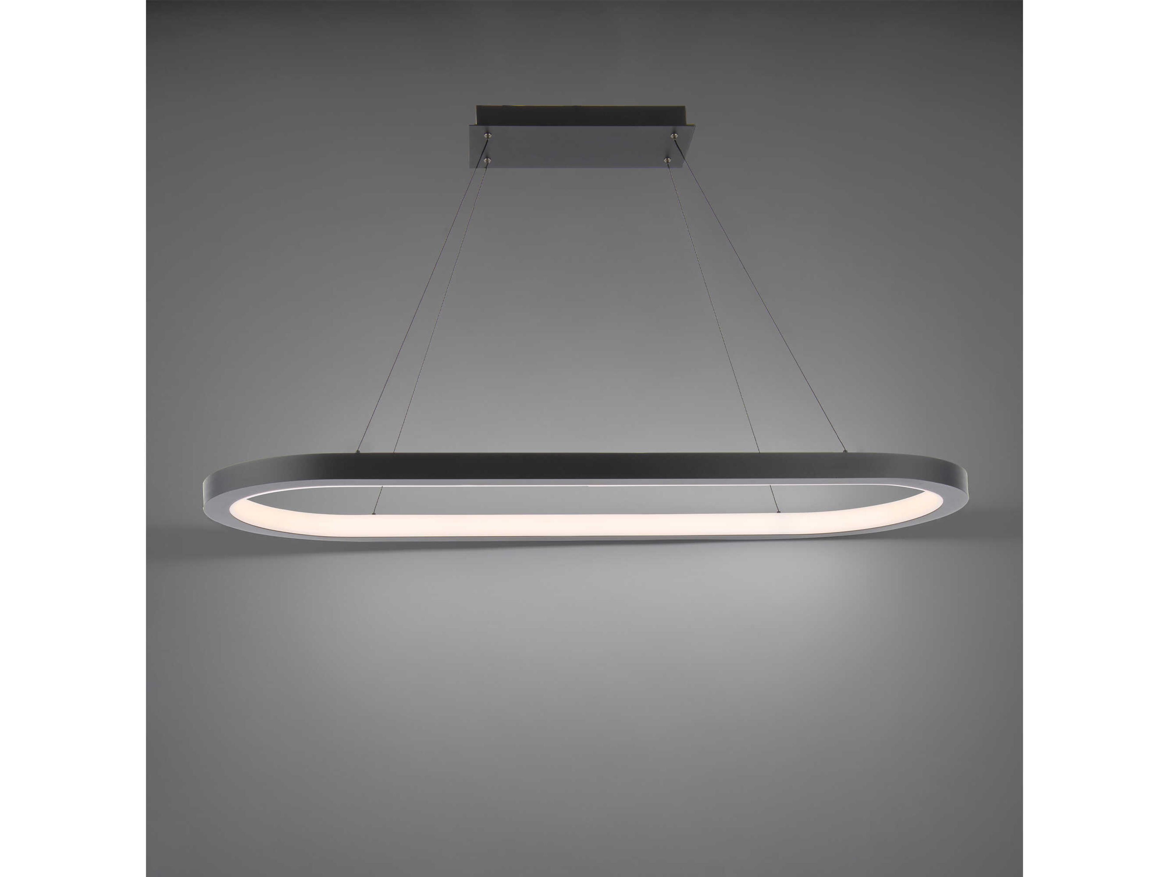 Modern Forms Racetrack 1-Light Black LED Island Pendant