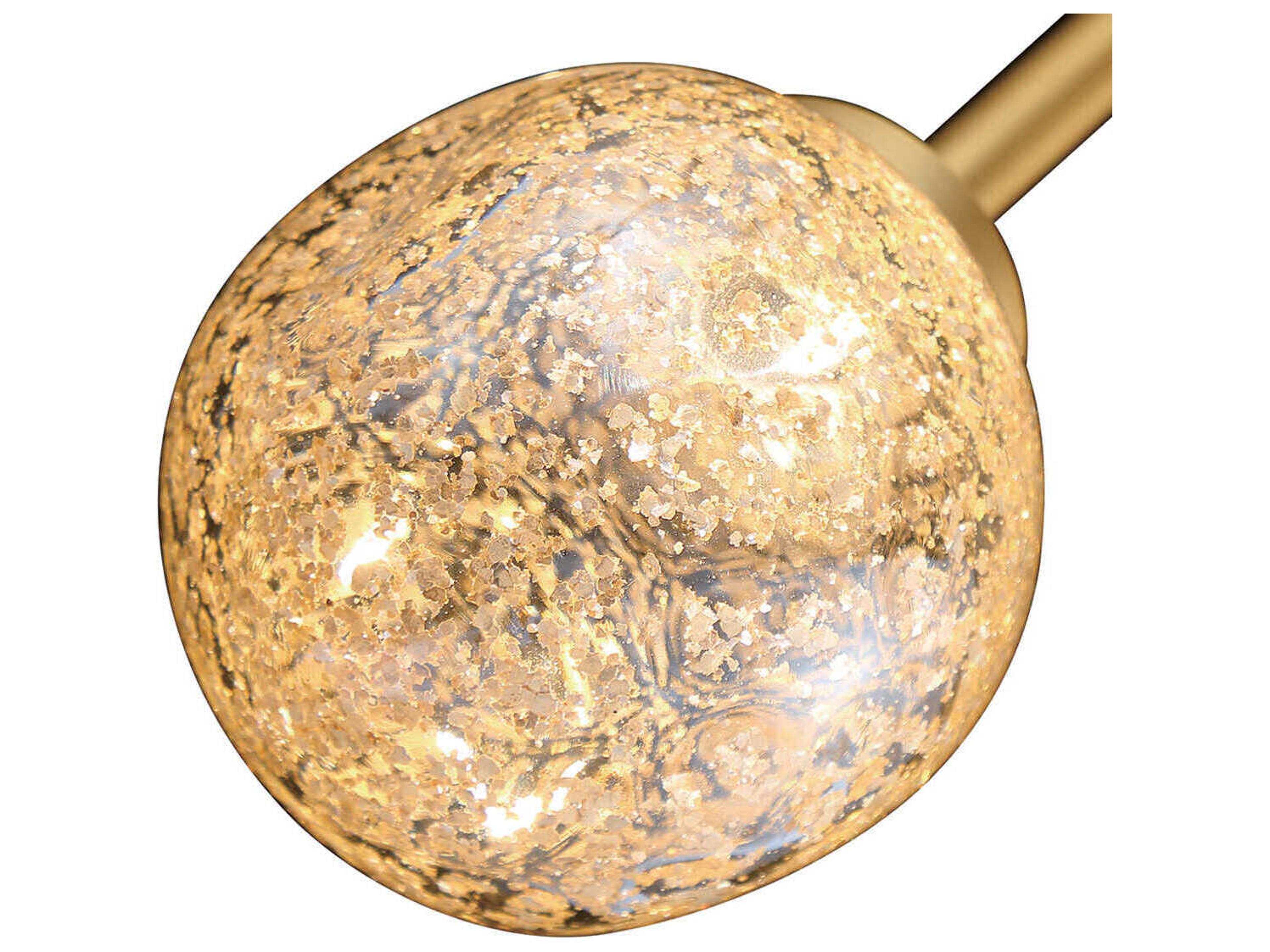 Modern Forms Catalyst 8-Light Aged Brass Glass LED Globe Chandelier