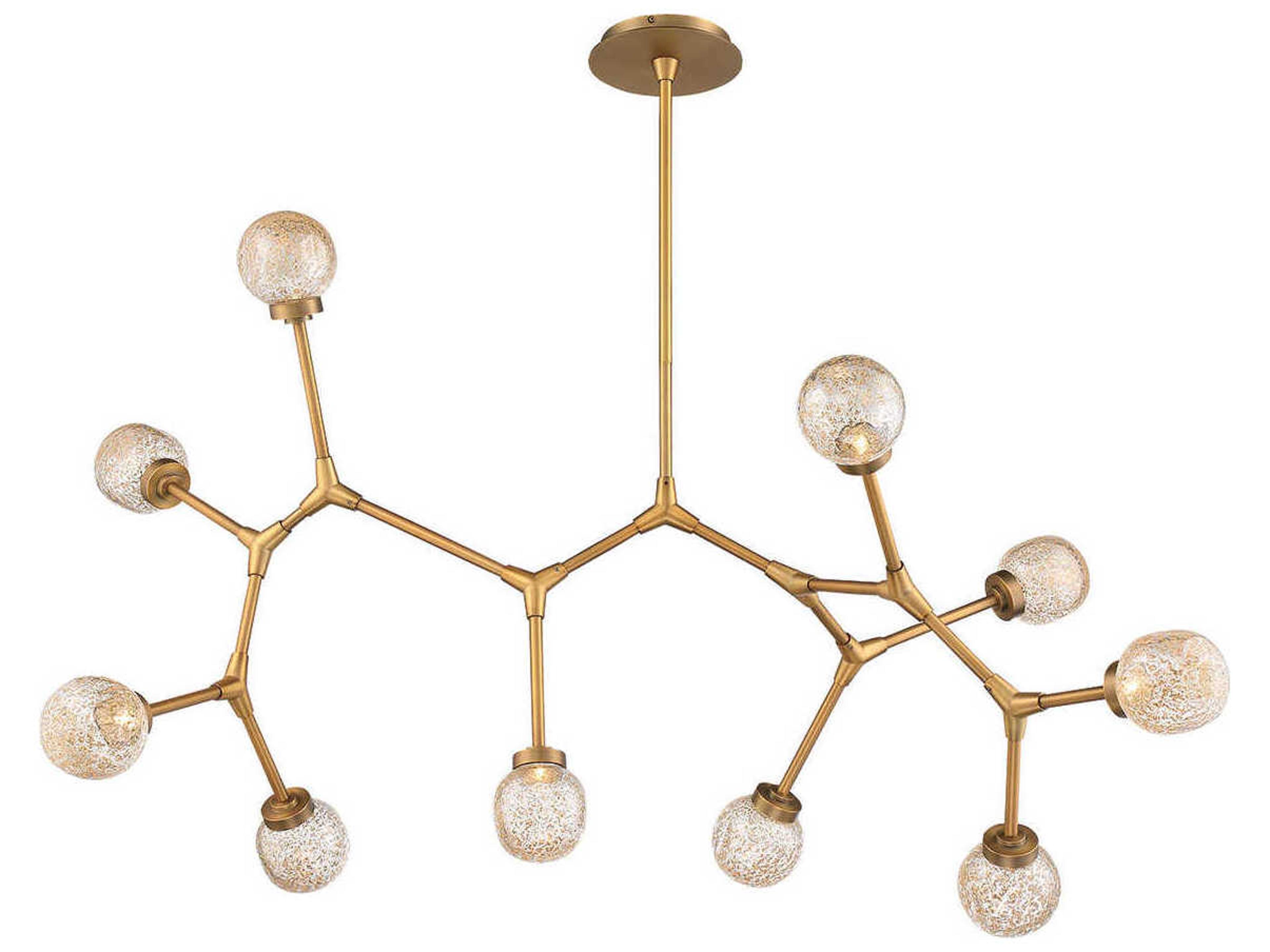 Catalyst LED Chandelier 51-Inch Aged Brass