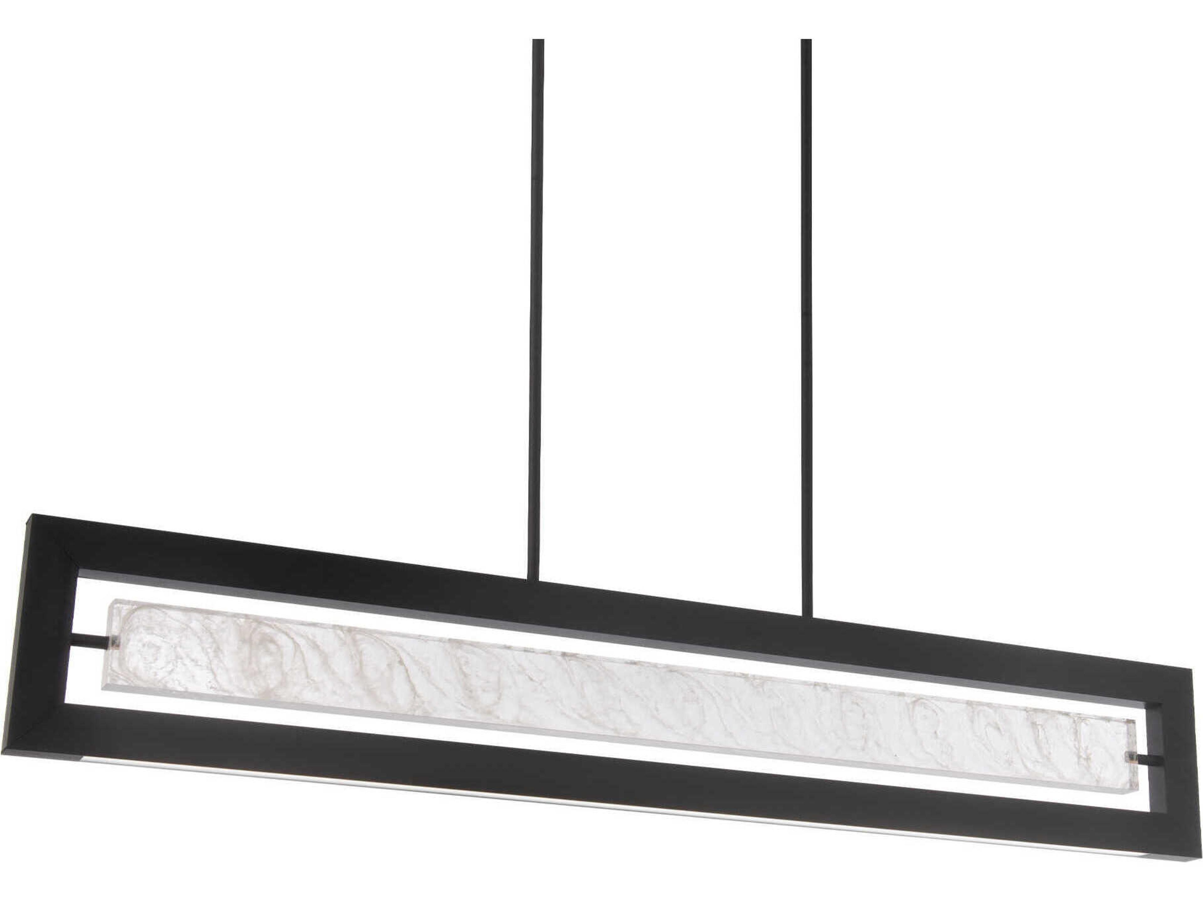 Modern Forms Equilibrium 1-Light Black LED Geometric Linear Island Pendant
