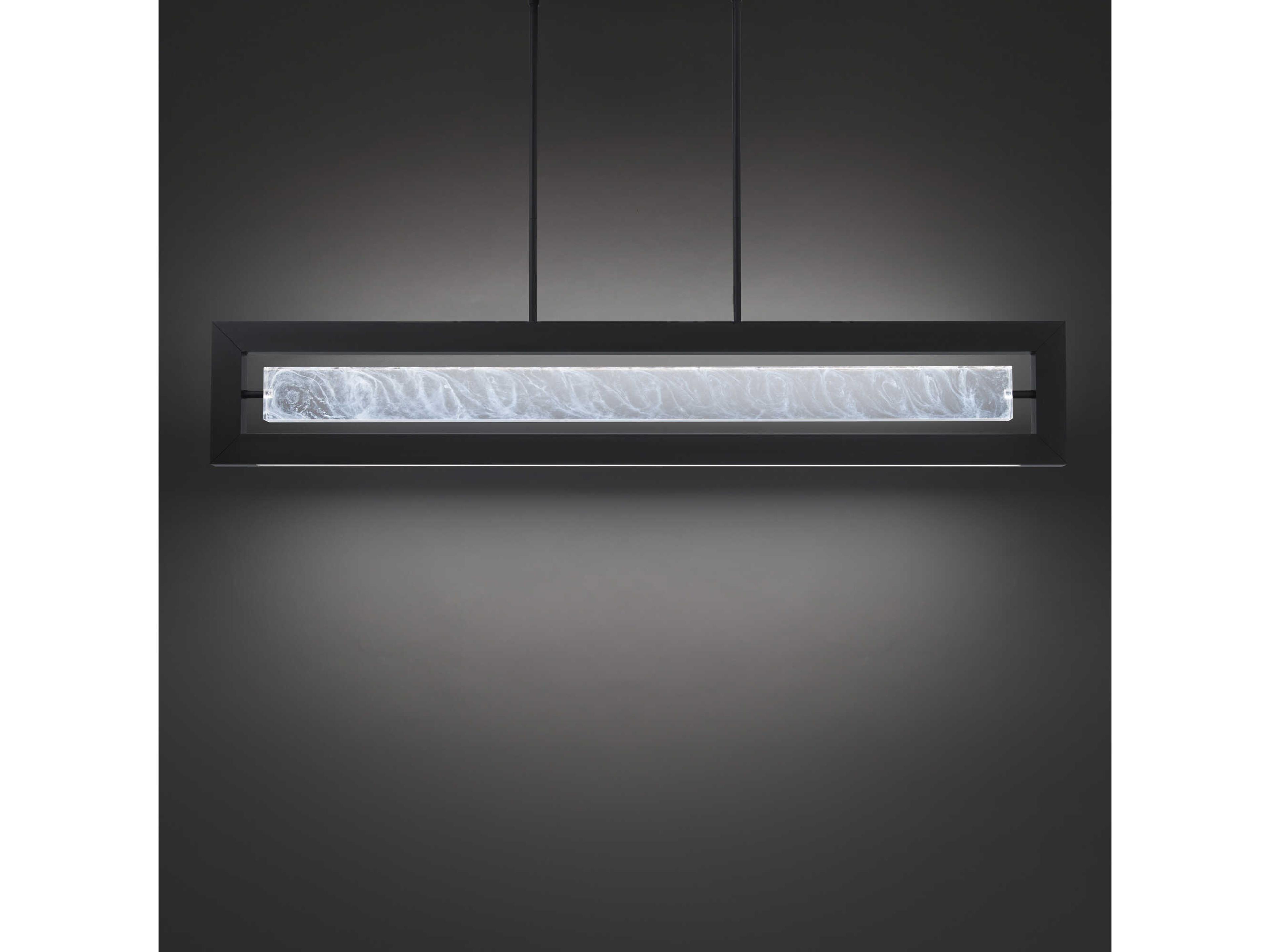 Modern Forms Equilibrium 1-Light Black LED Geometric Linear Island Pendant