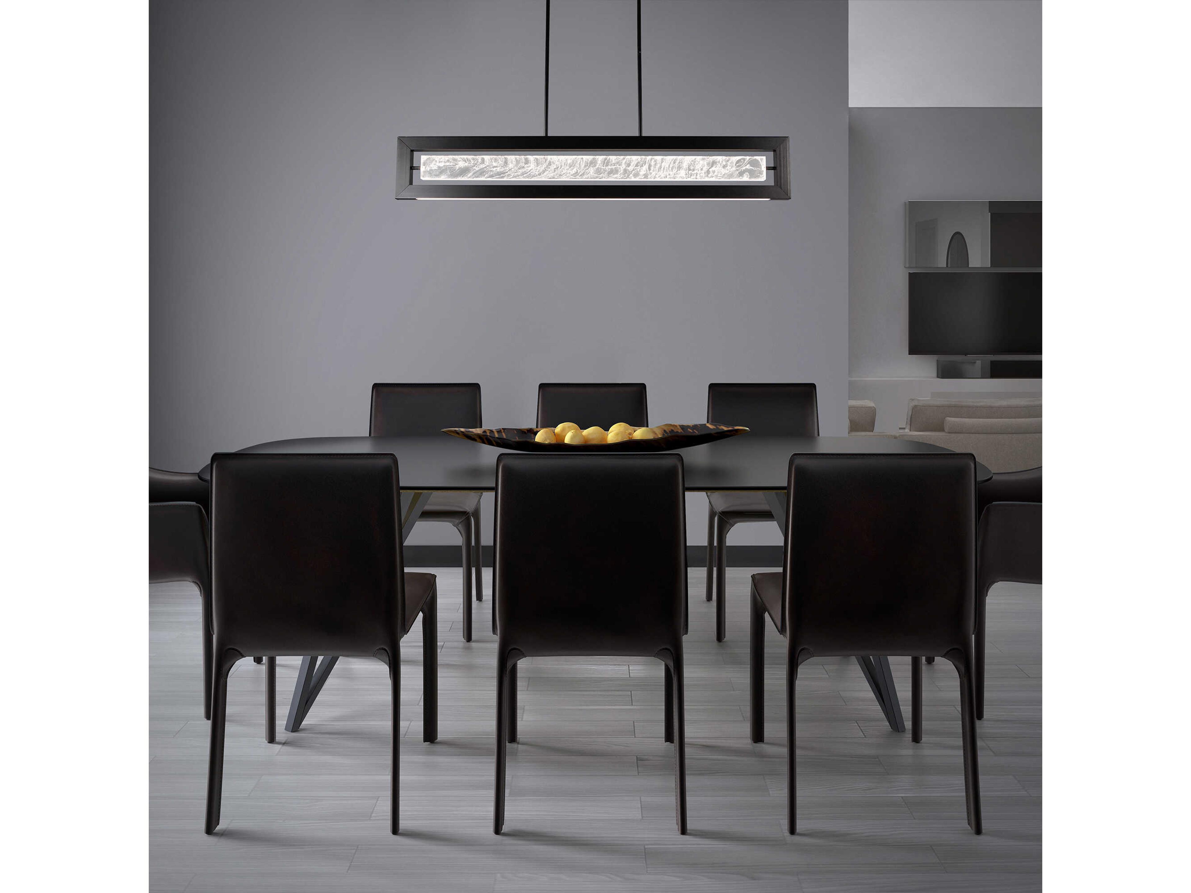 Modern Forms Equilibrium 1-Light Black LED Geometric Linear Island Pendant