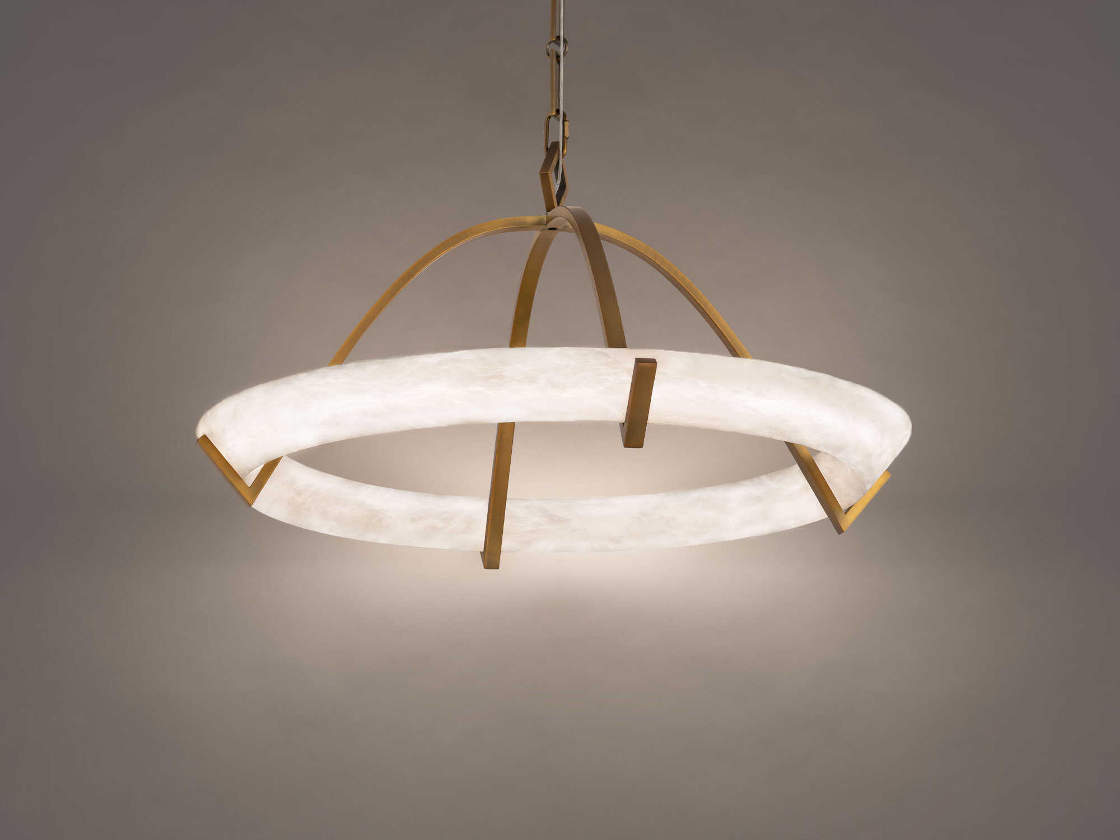 Modern Forms Copa 1-Light Aged Brass Round Pendant
