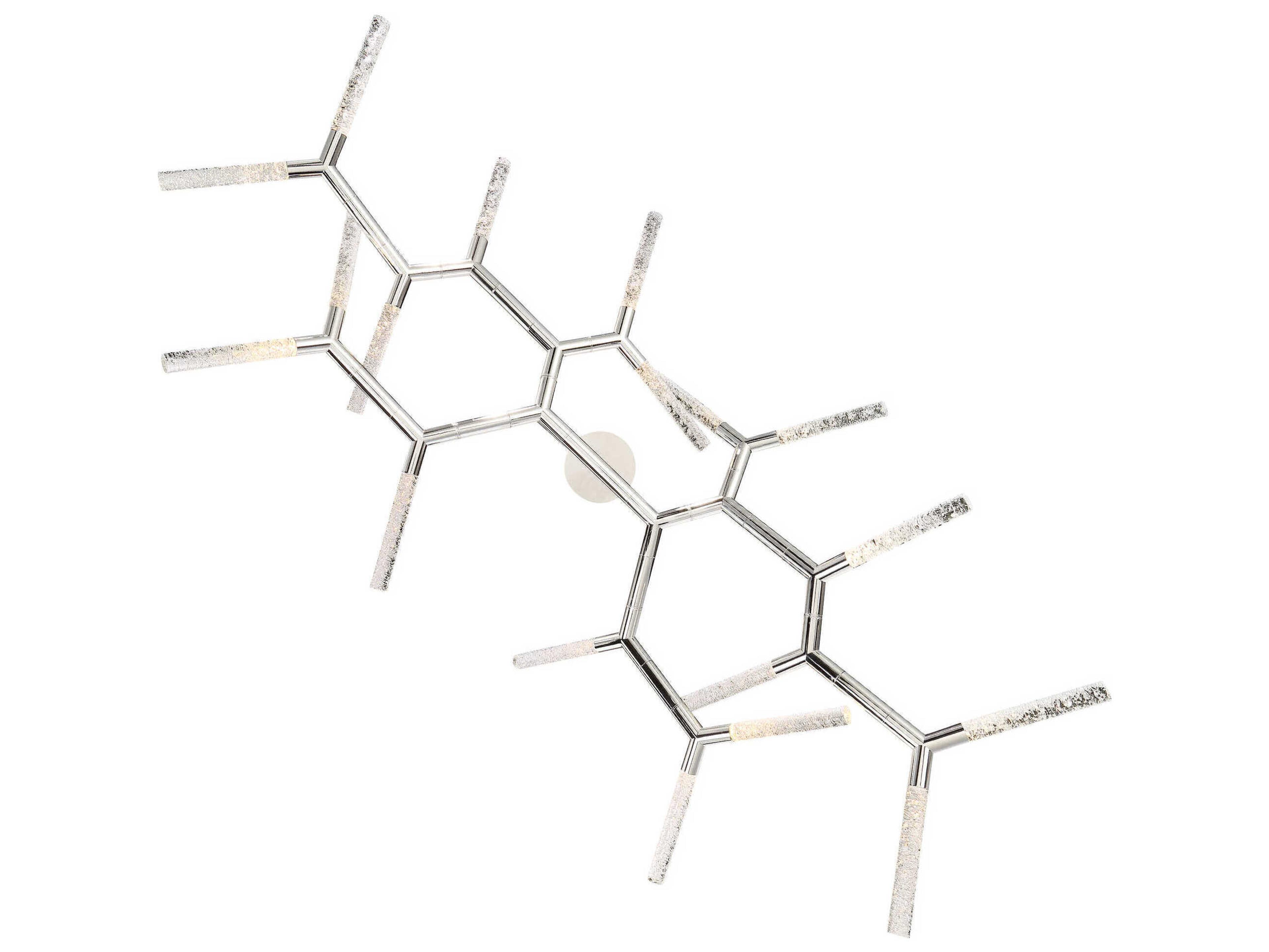 Modern Forms Kryptonite 18-Light8-Light Polished Nickel Glass LED Linear Island Pendant